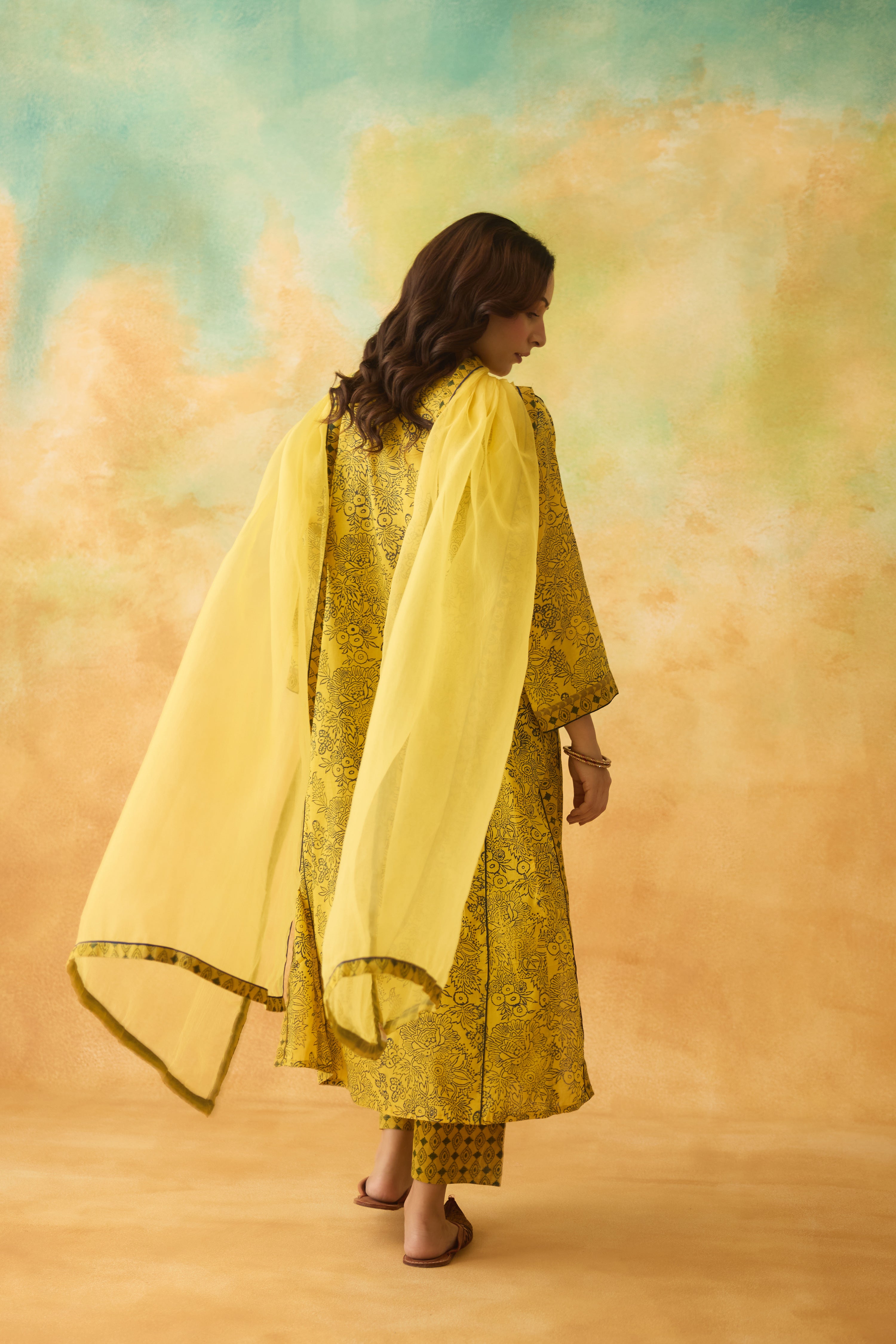 Tulsi Kurta Yellow Green (10003064357163)