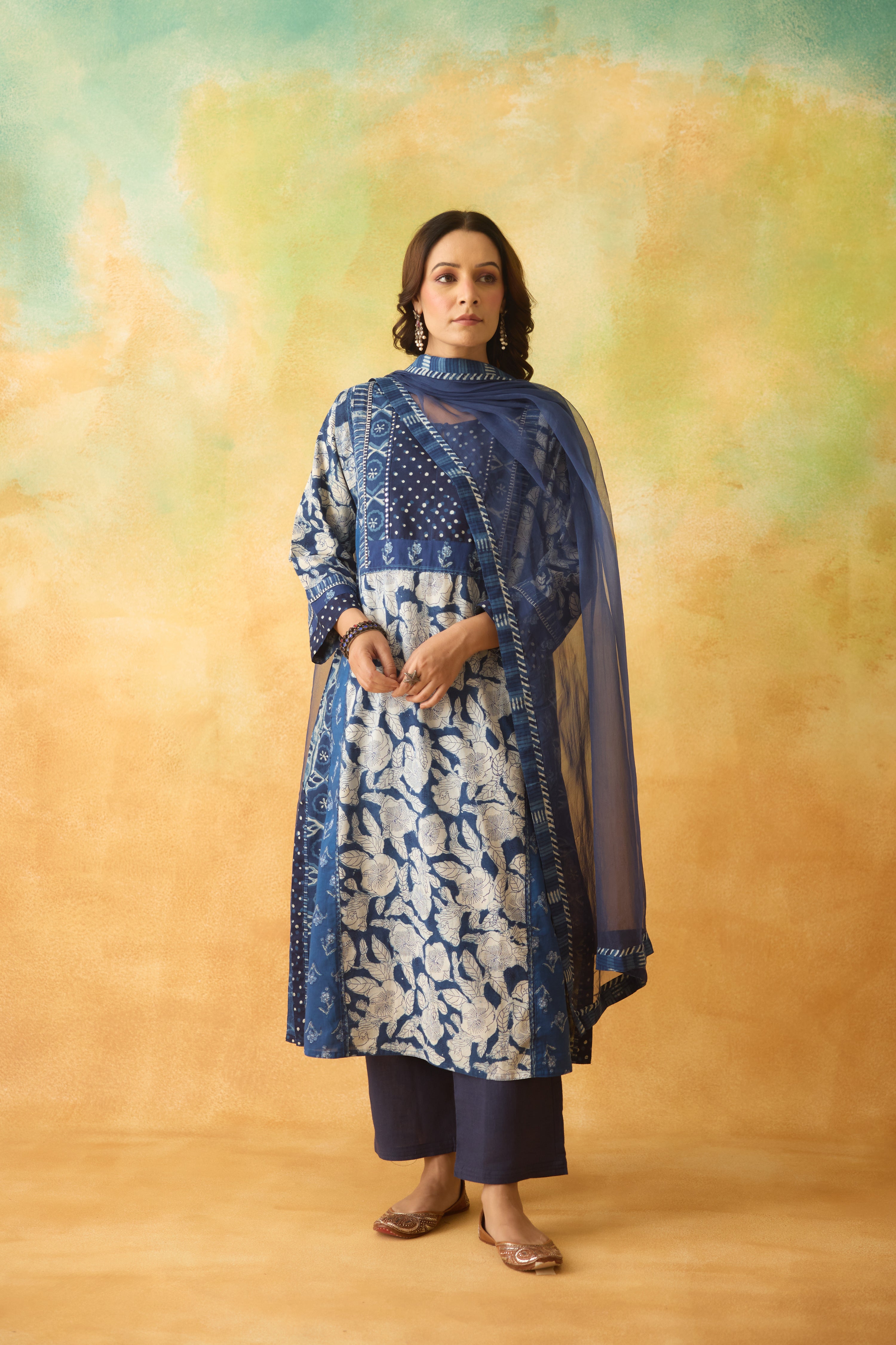 Medh Dupatta Blue (10004515488043)