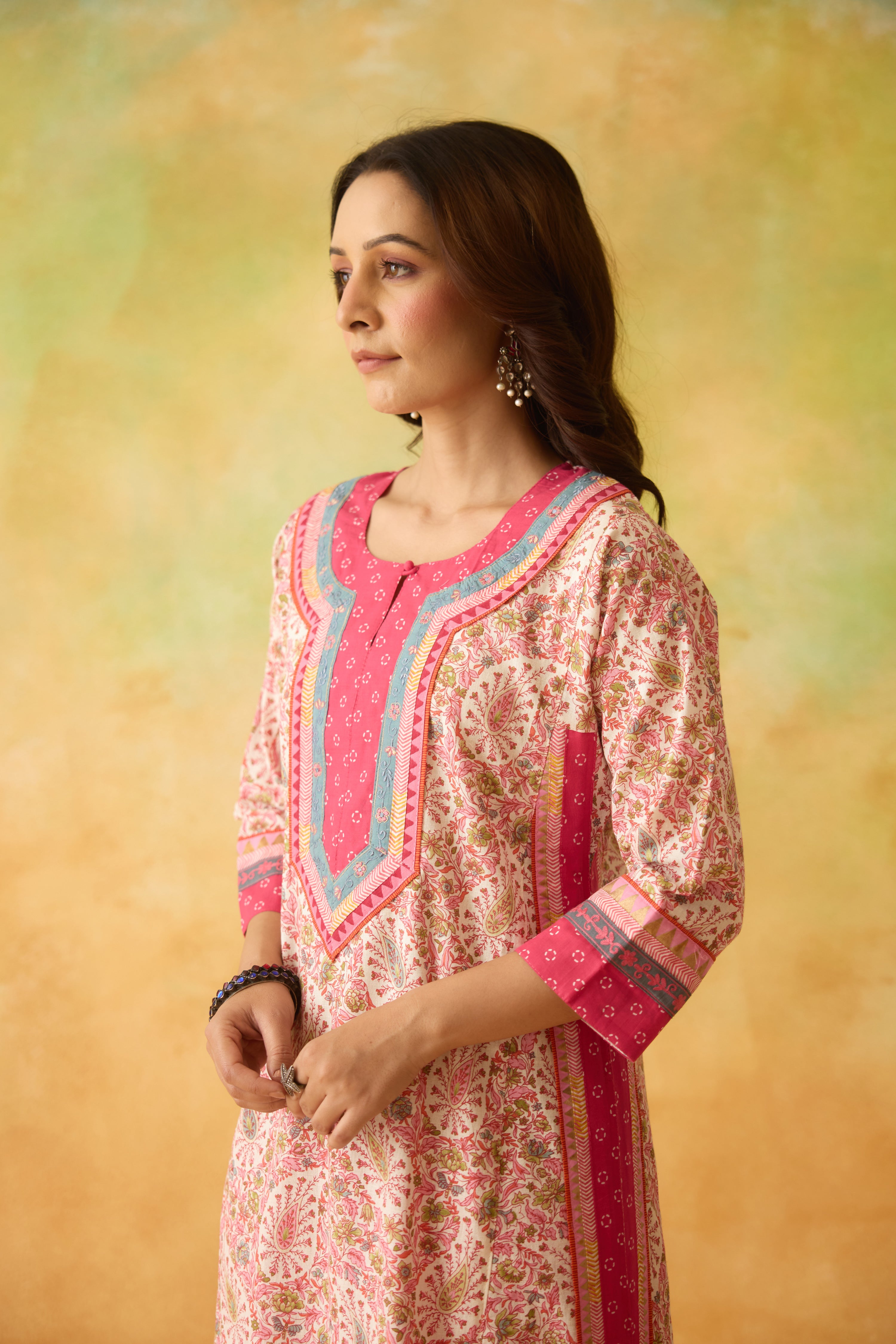 Anu Kurta White Pink (10005119238443)