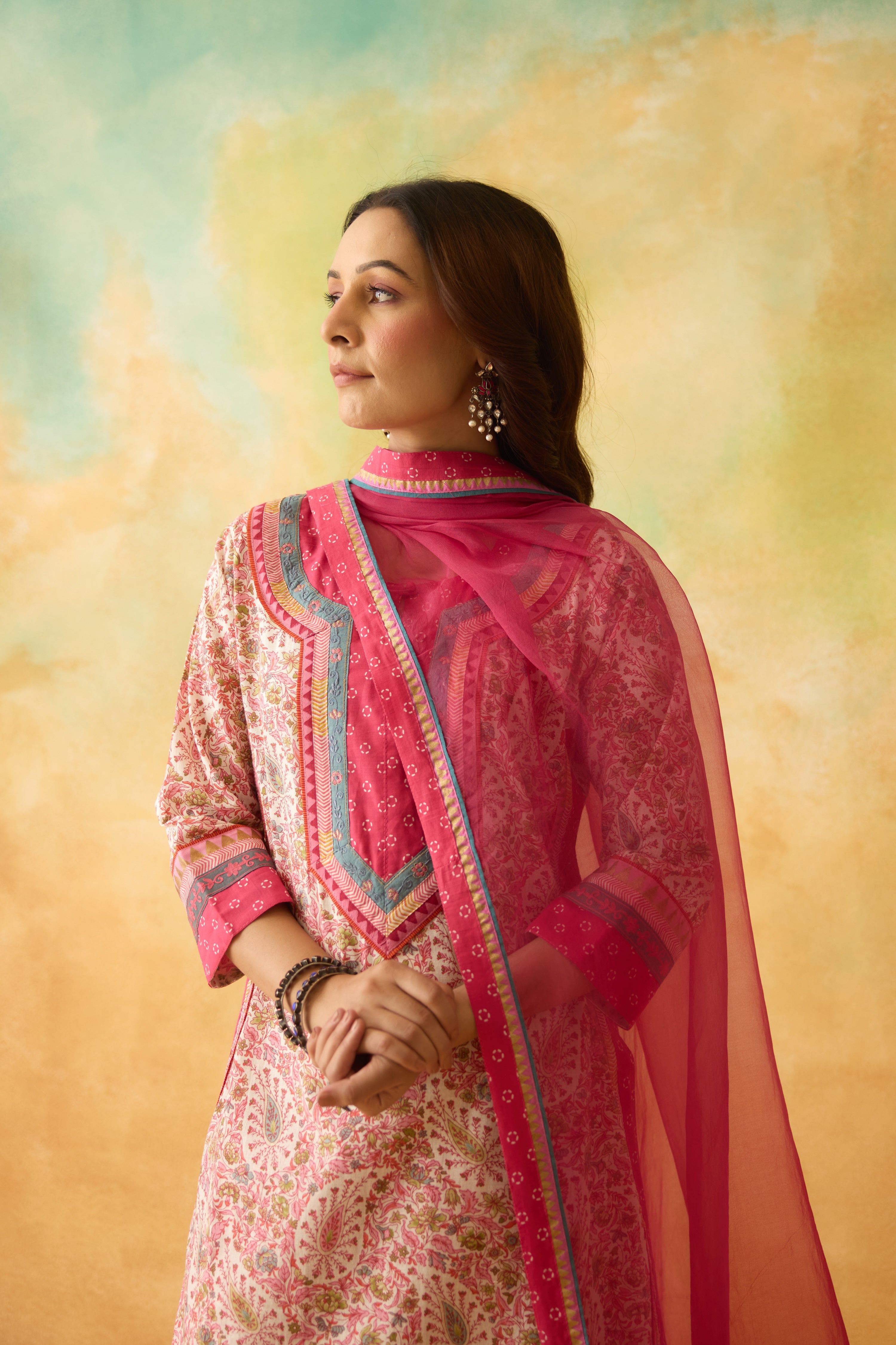 Anu Kurta White Pink (10005119238443)