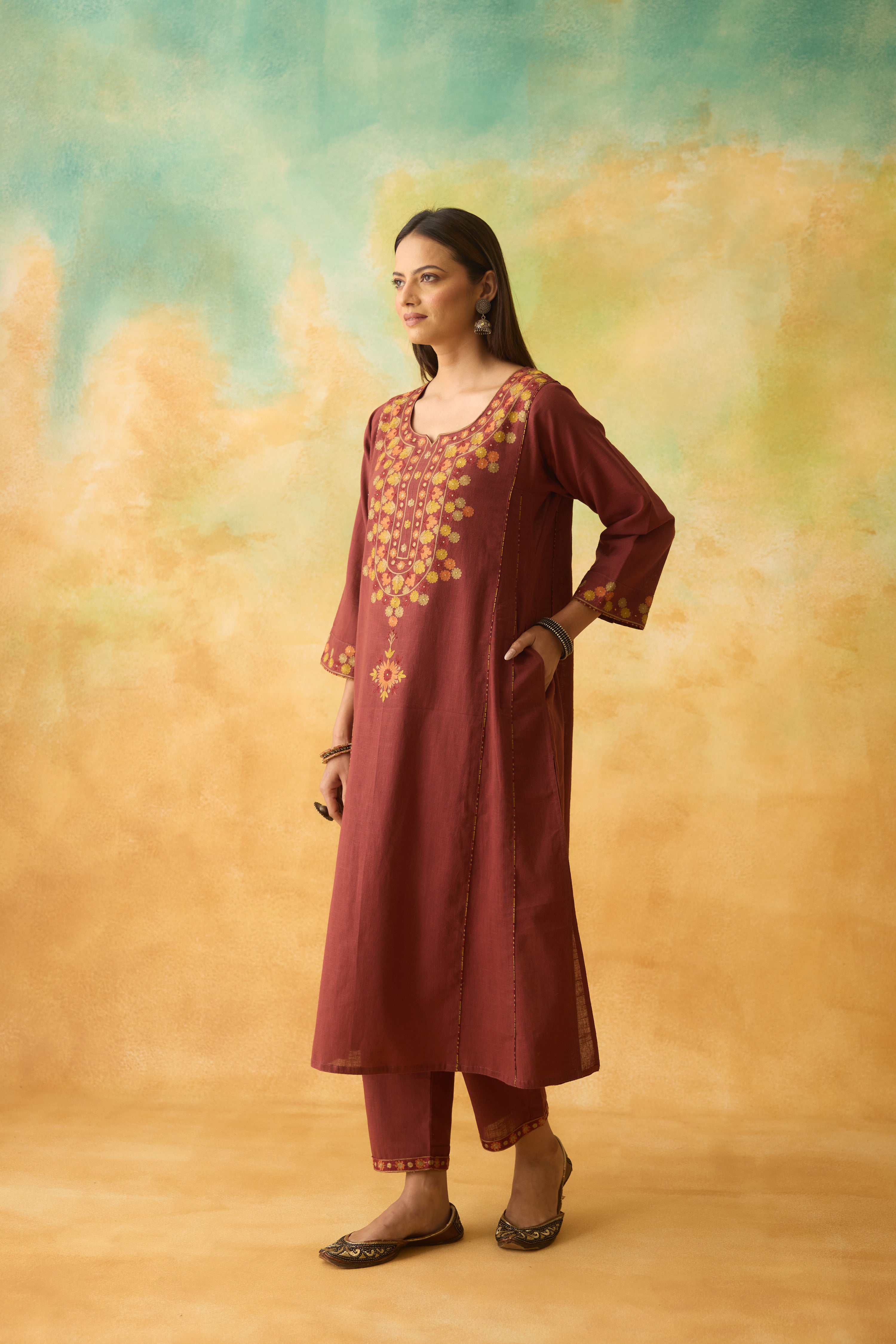 Tulsi Pant Maroon (10002384519467)