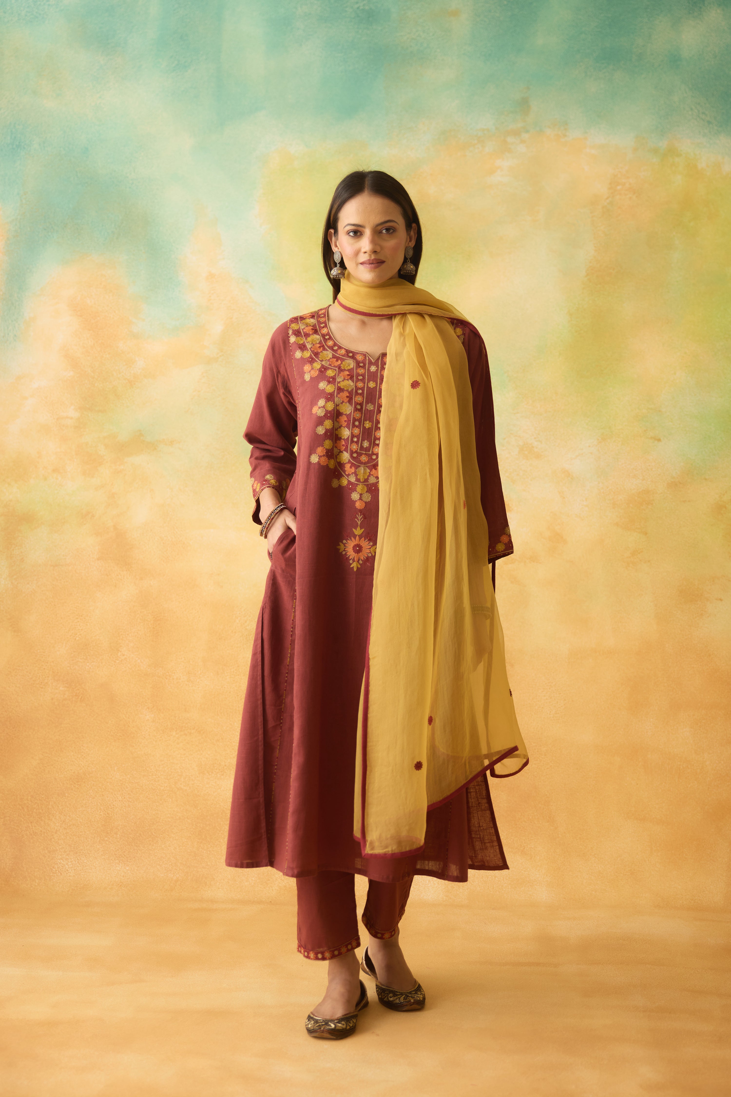 Tulsi Dupatta Mustard (10002391269675)