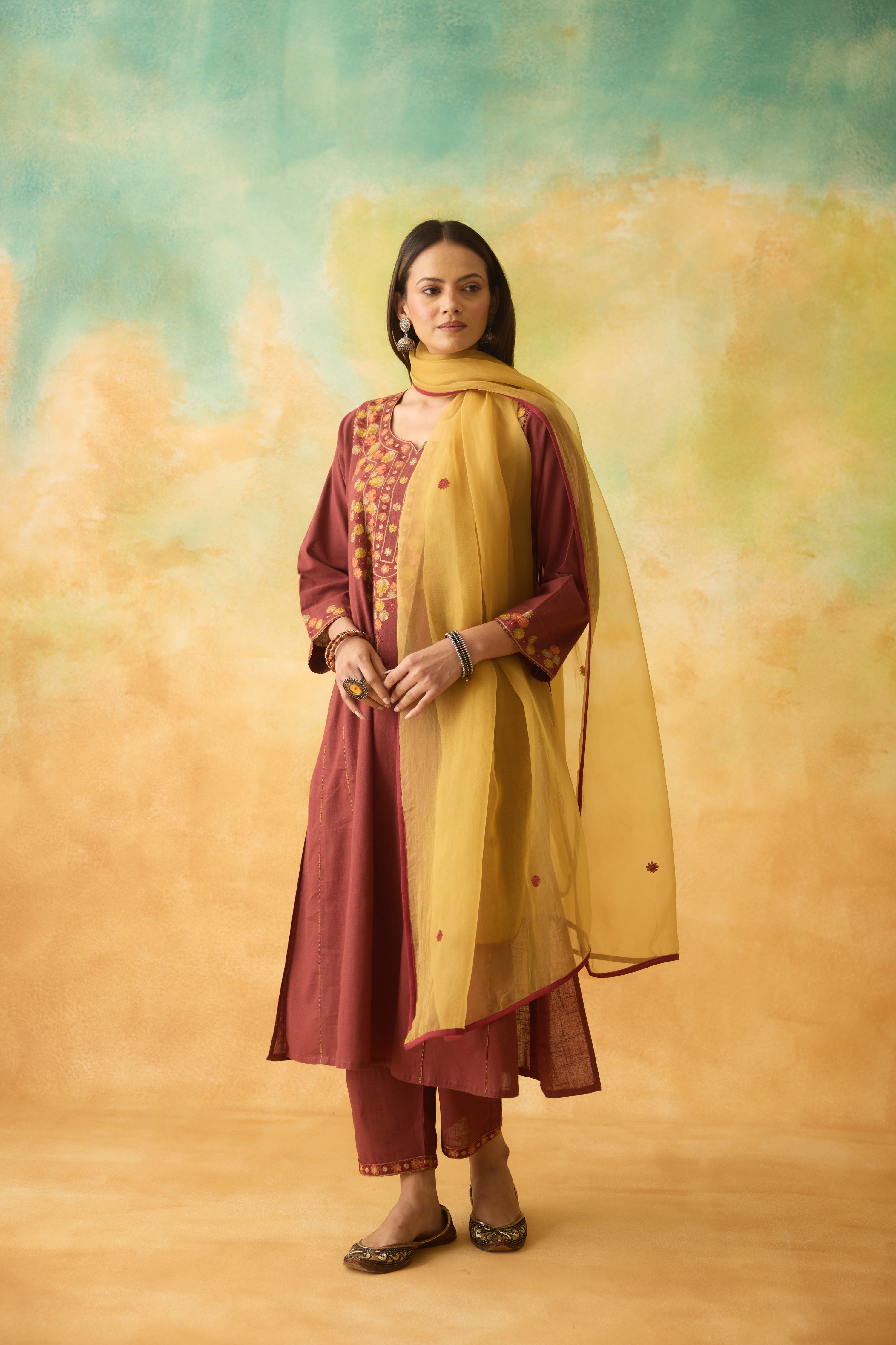Tulsi Dupatta Mustard (10002391269675)