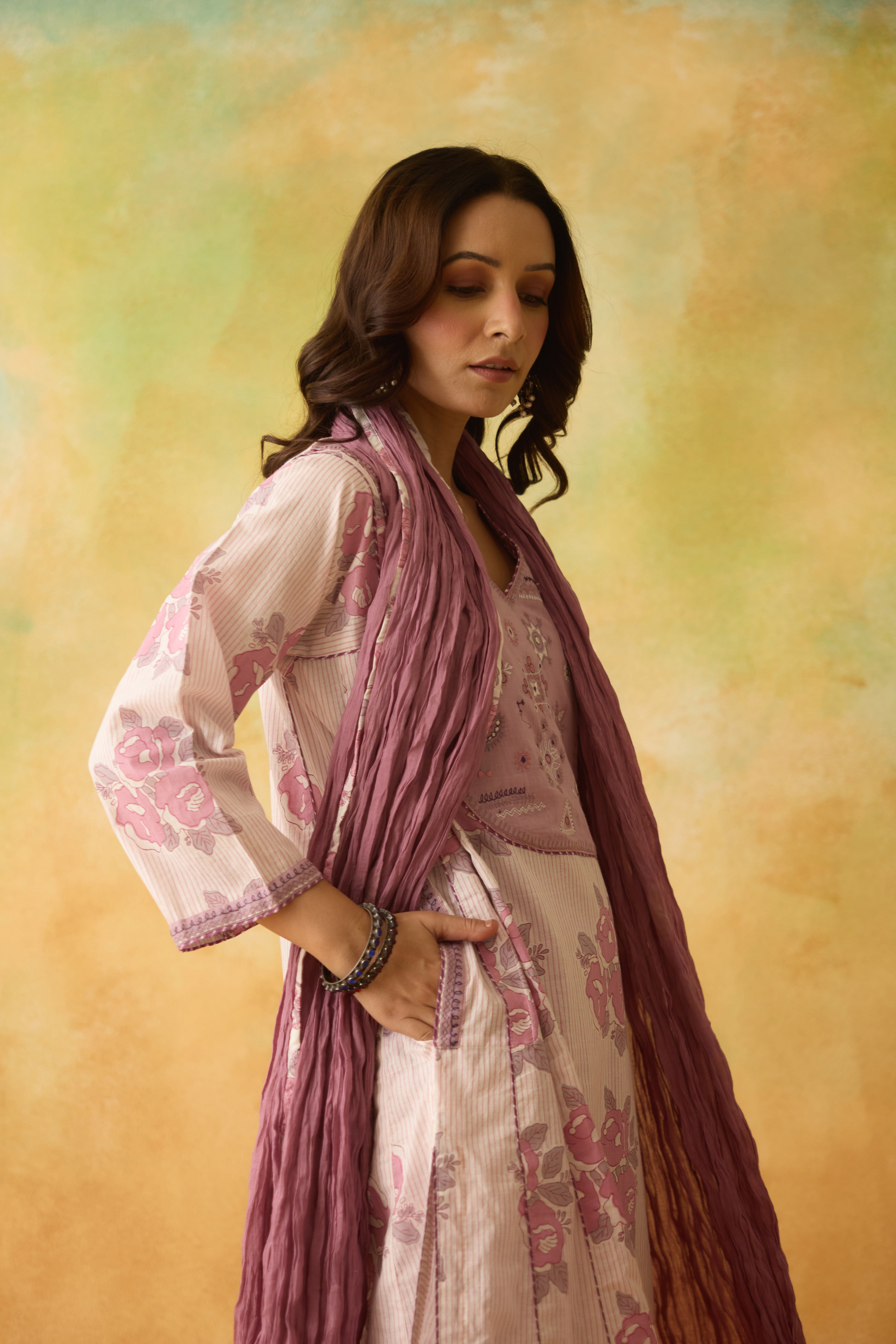 Tulsi Dupatta Mauve (10001914396971)
