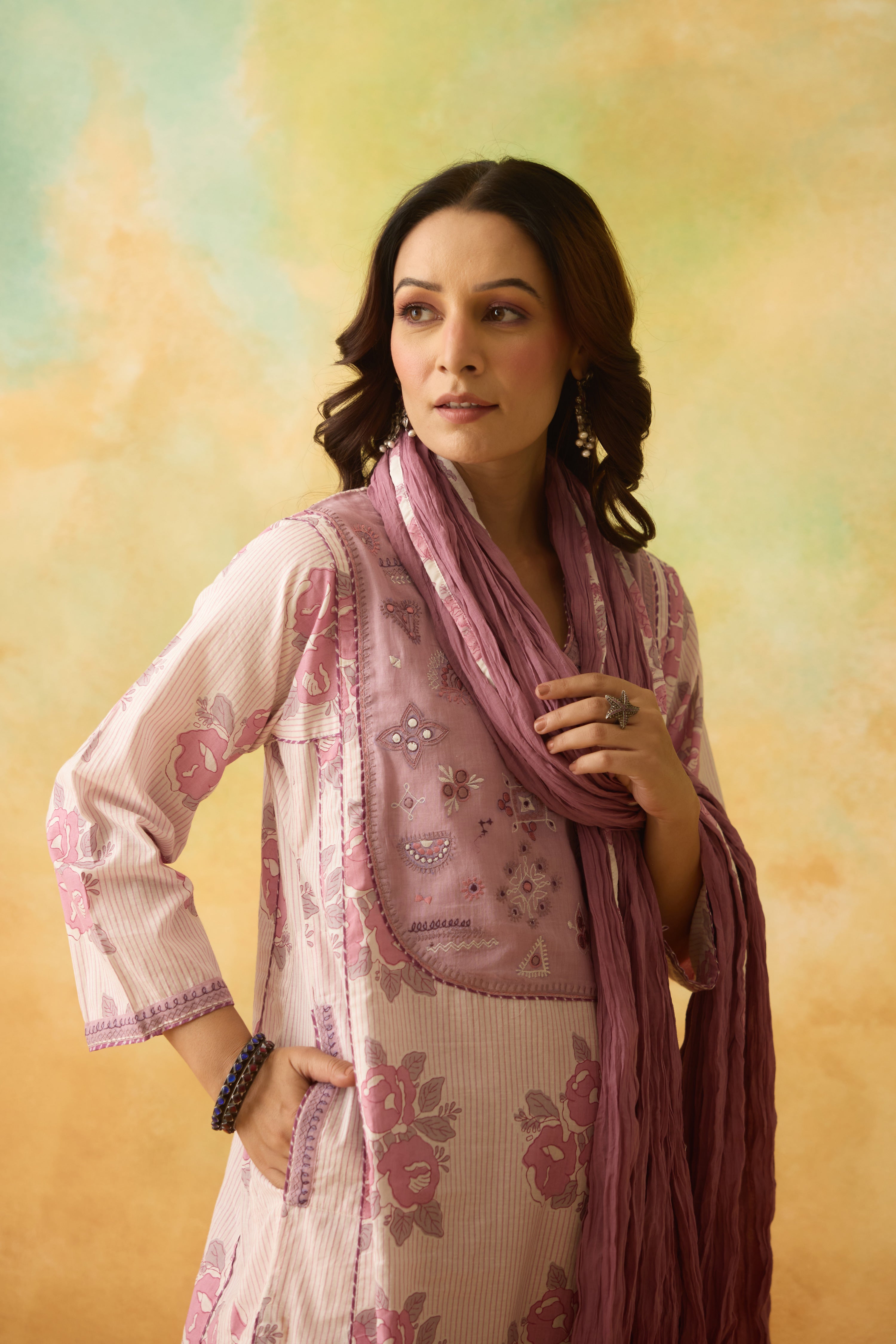 Tulsi Dupatta Mauve (10001914396971)