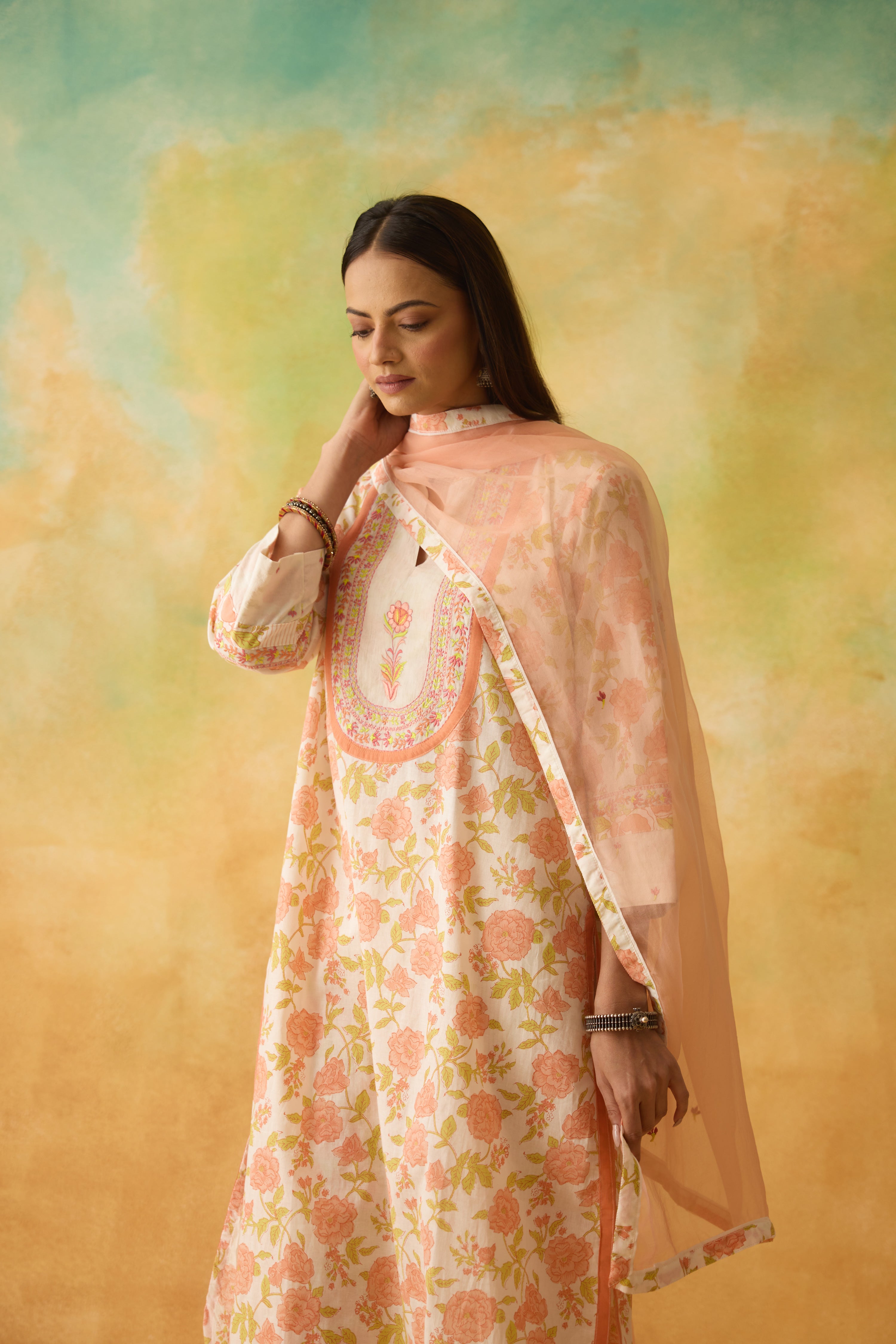 Meher Dupatta Peach (10001706549547)