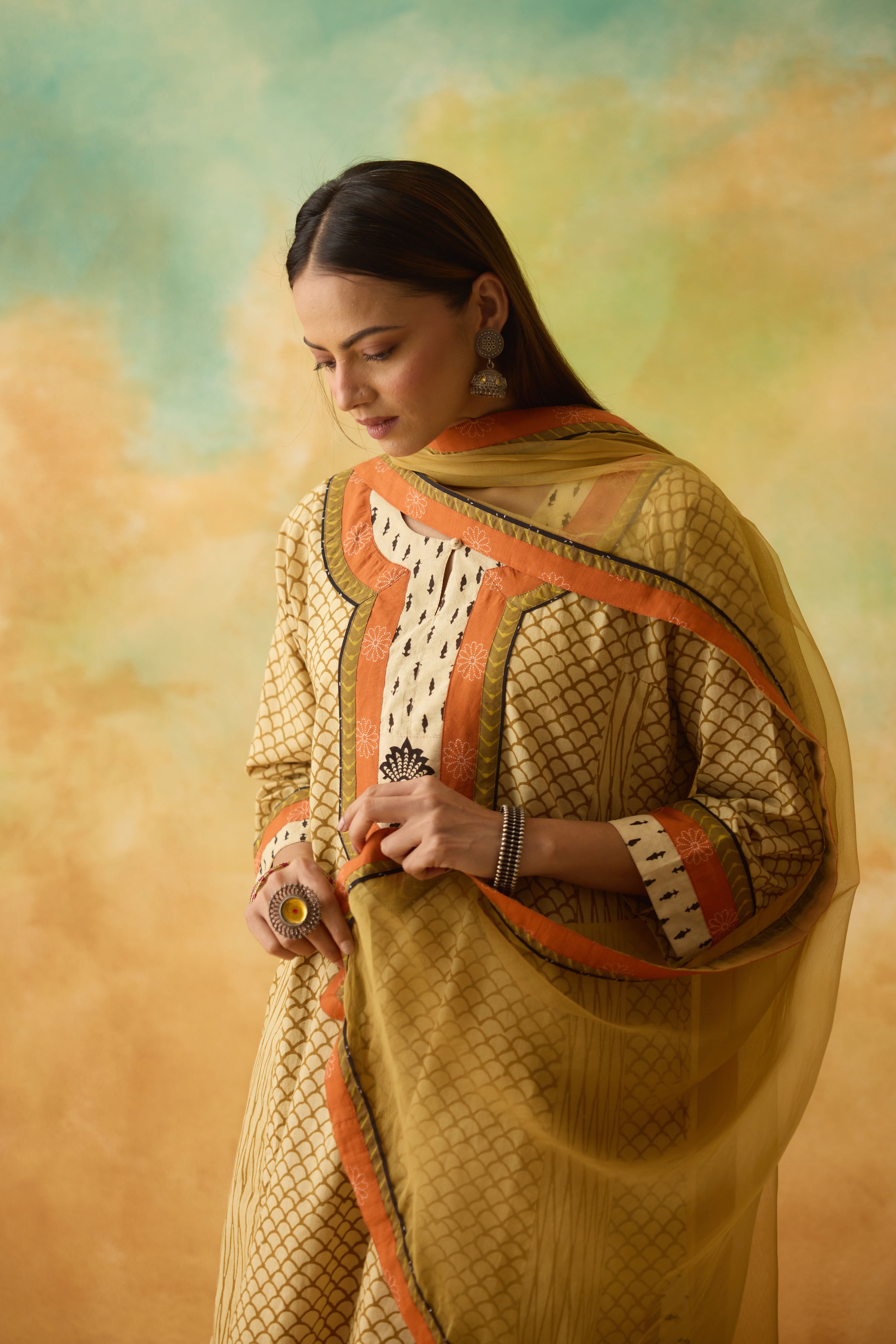 Medh Dupatta Mustard (10009442648363)