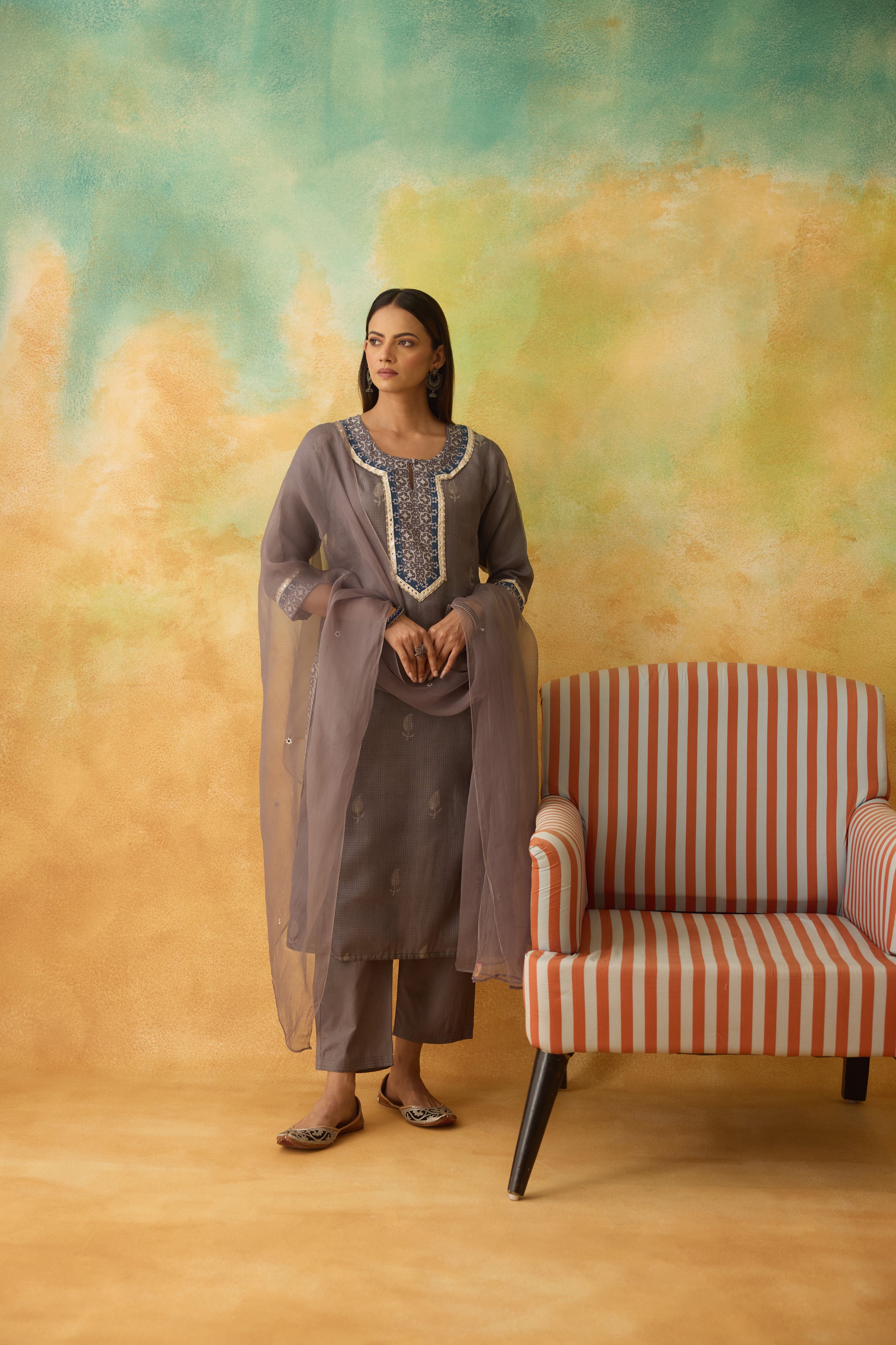 Rozana Kurta Grey (10005065335083)