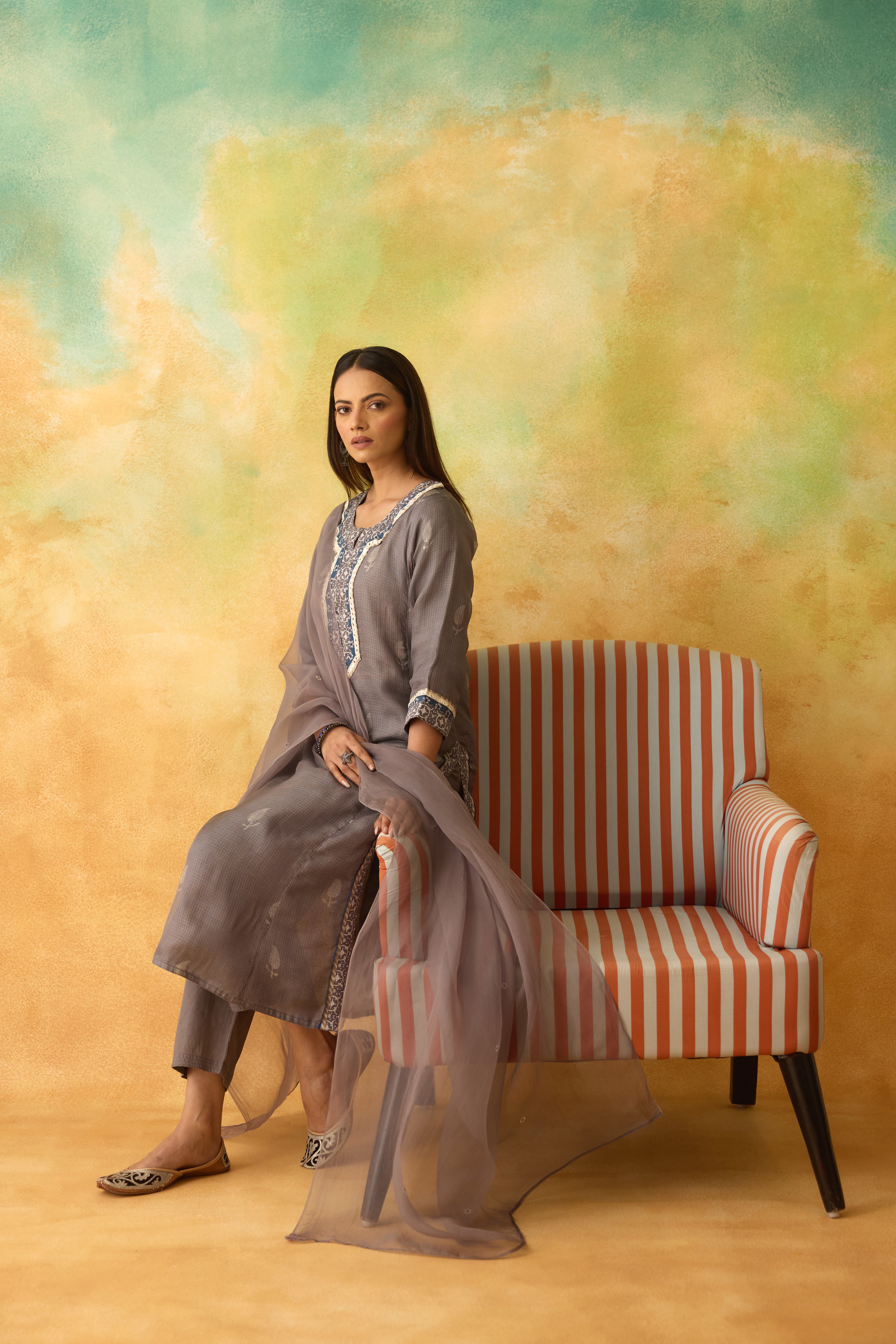 Rozana Kurta Grey (10005065335083)