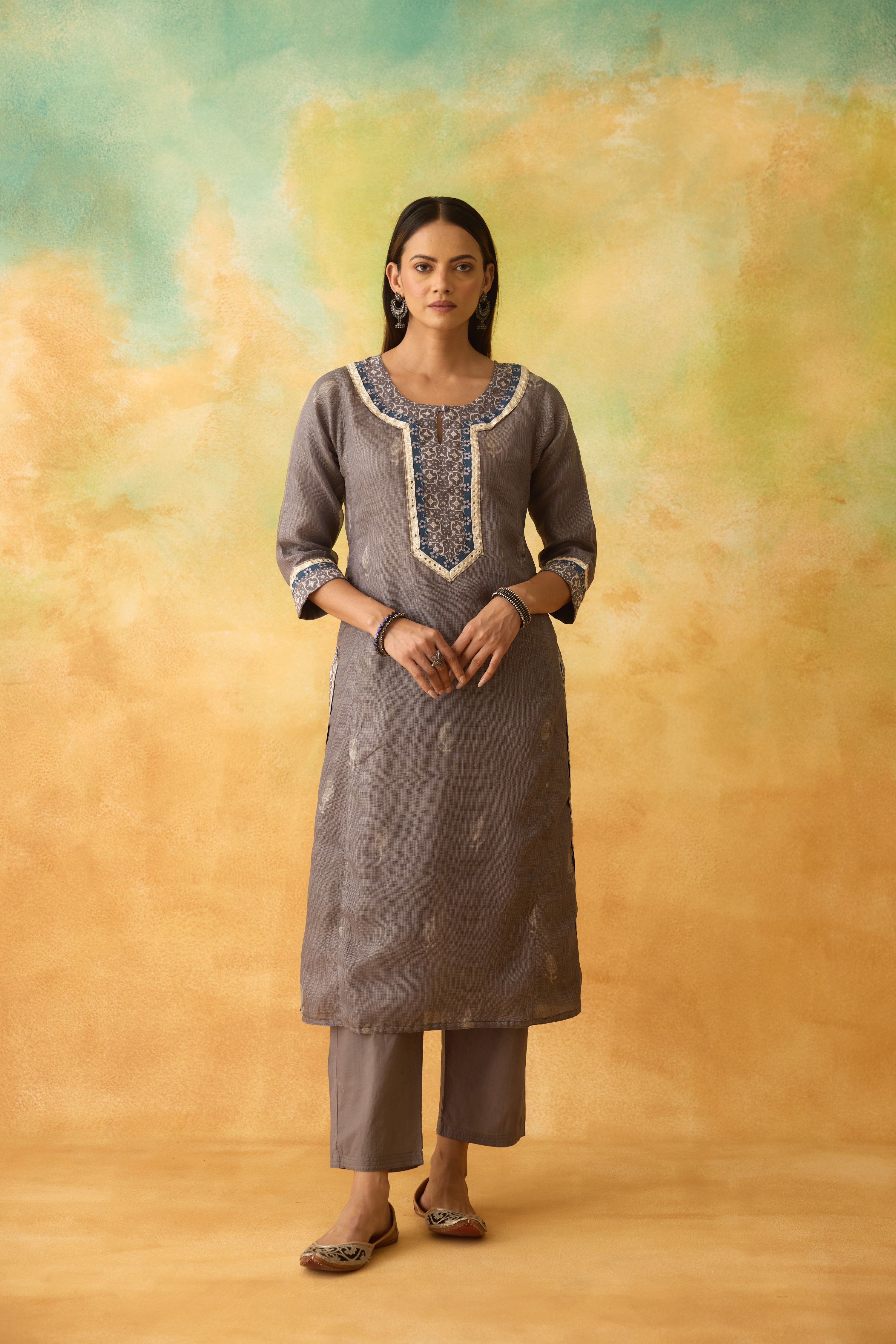 Rozana Kurta Grey (10005065335083)