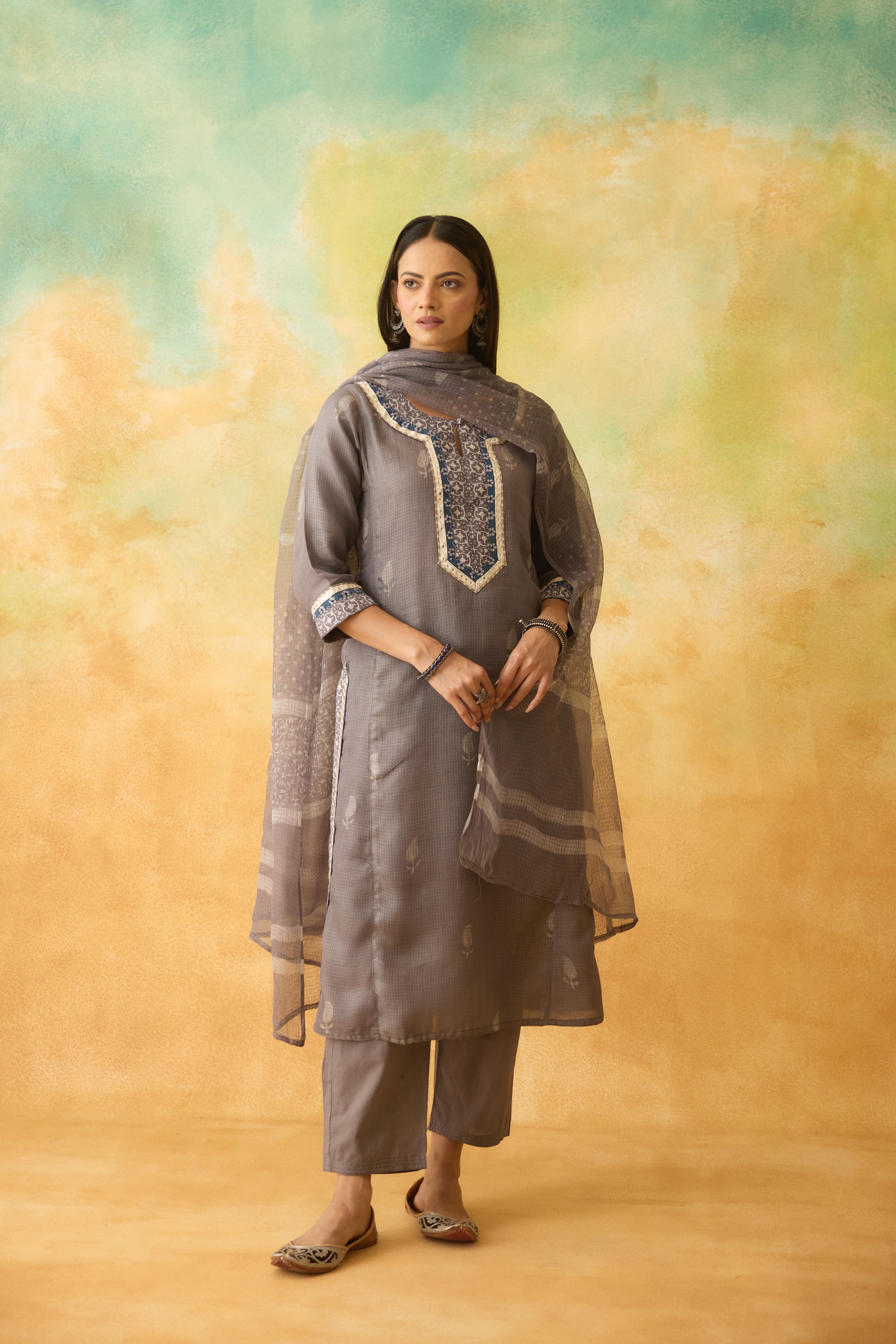 Rozana Kurta Grey (10005065335083)