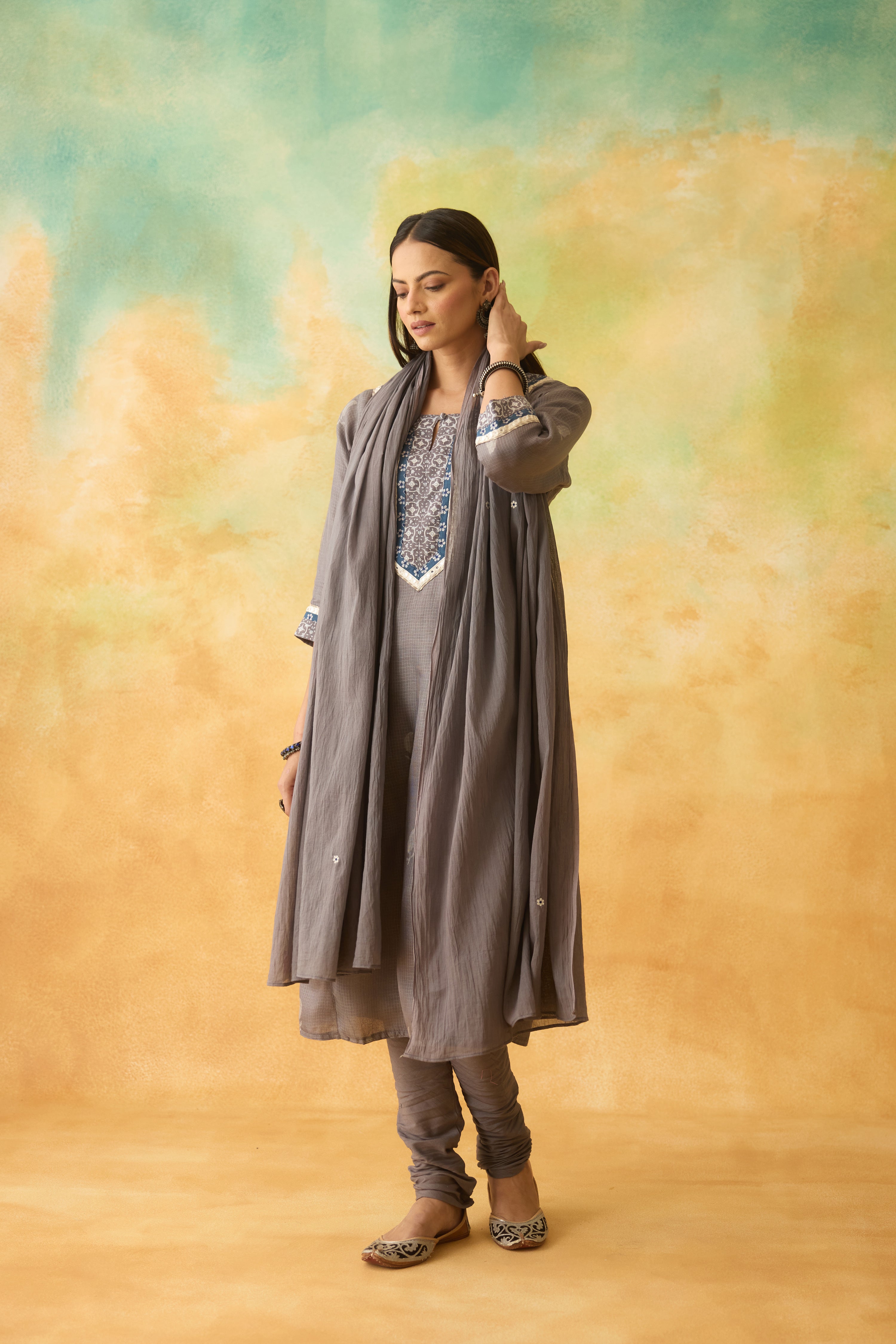 Rozana Kurta Grey (10005065335083)