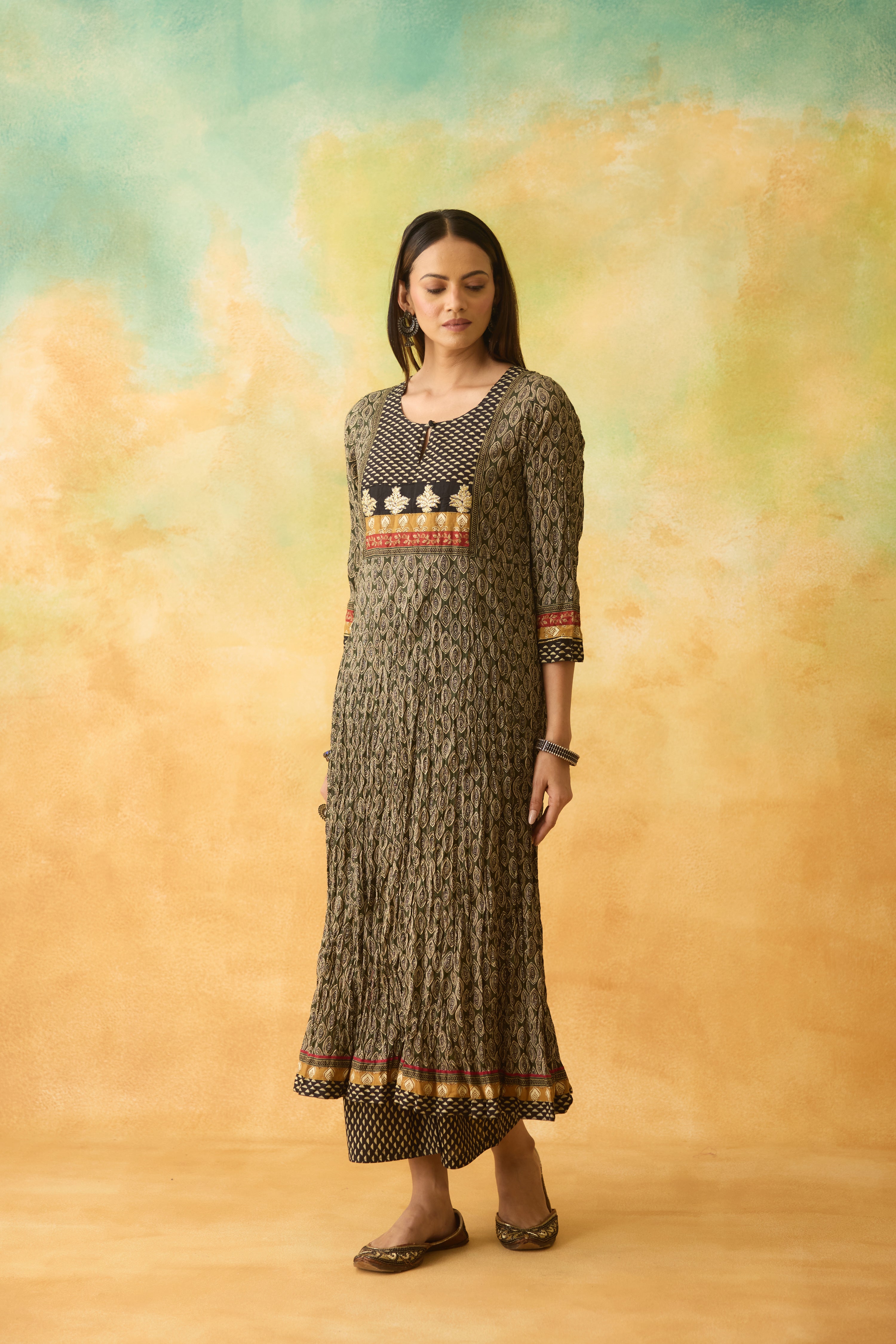 Rozana Pant Green Black (10004644299051)