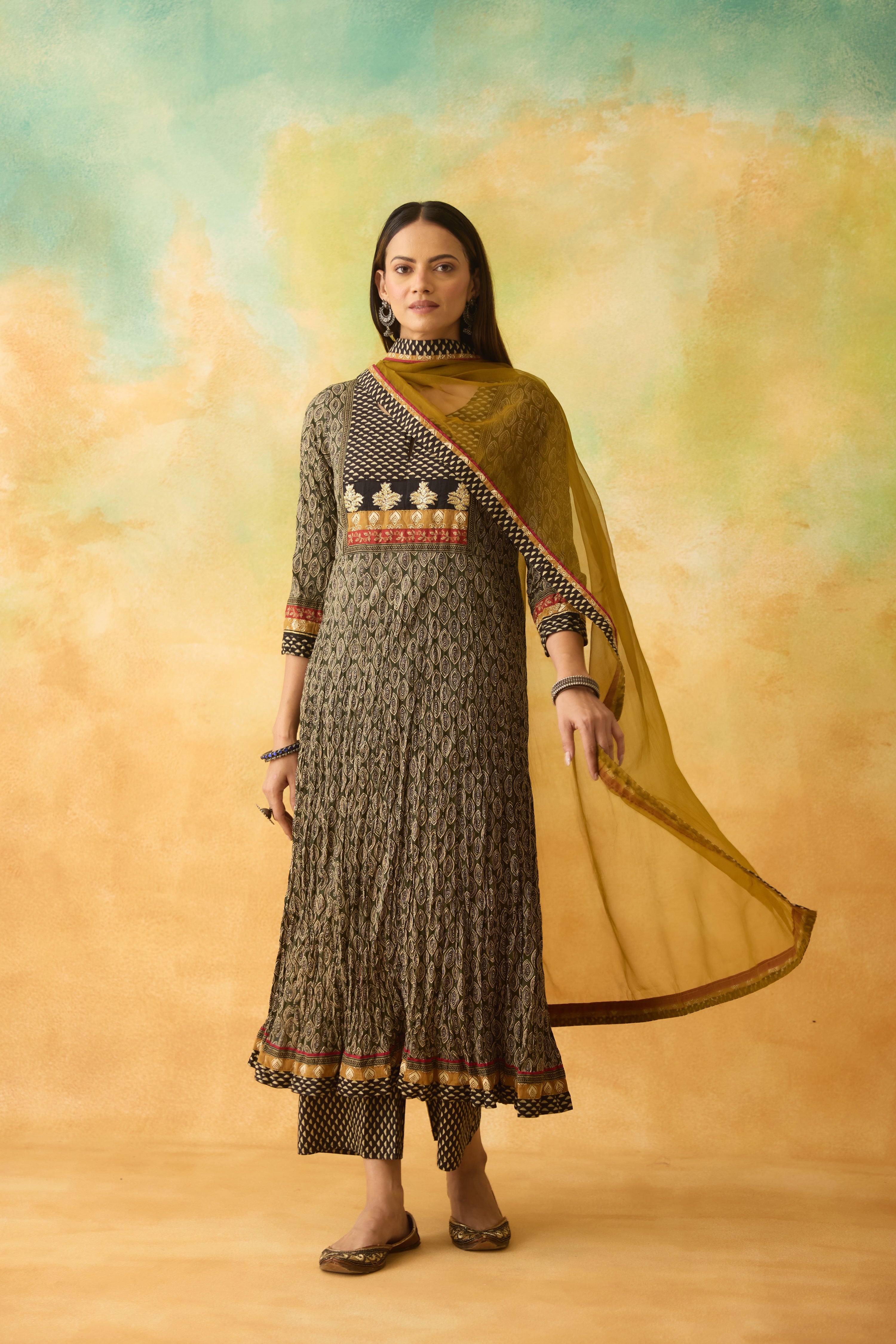 Medh Dupatta Mustard (10004655571243)