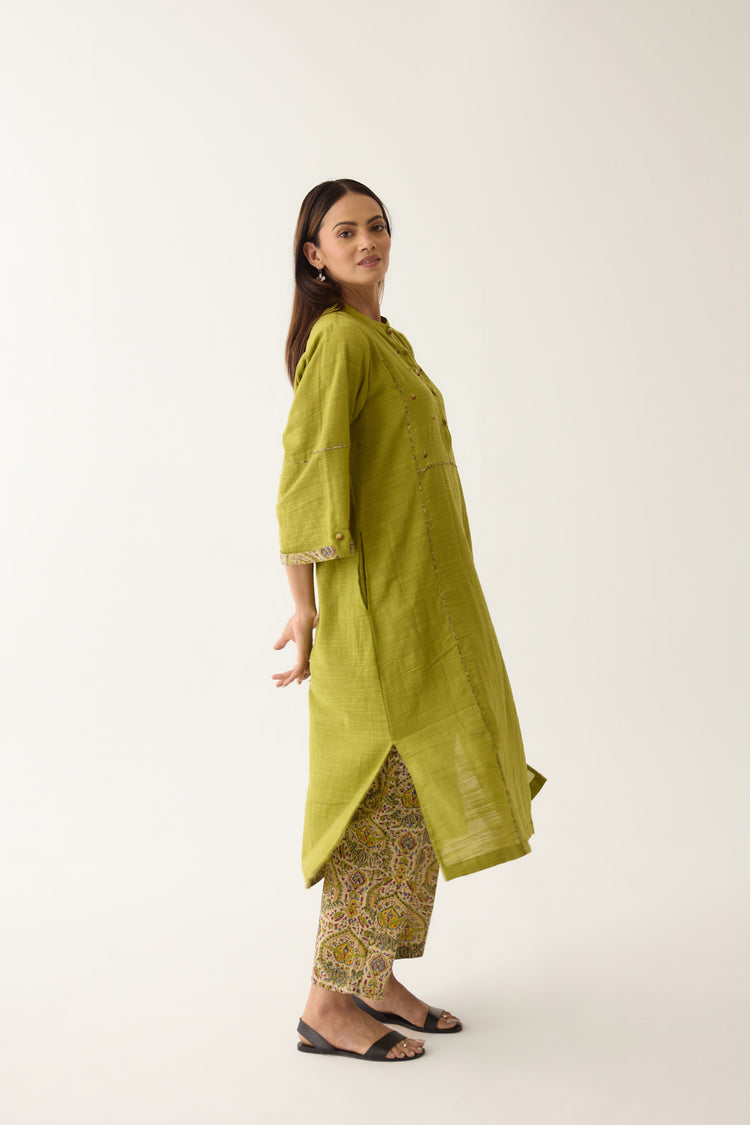 Veda Pant Printed Lime Green (10003135693099)