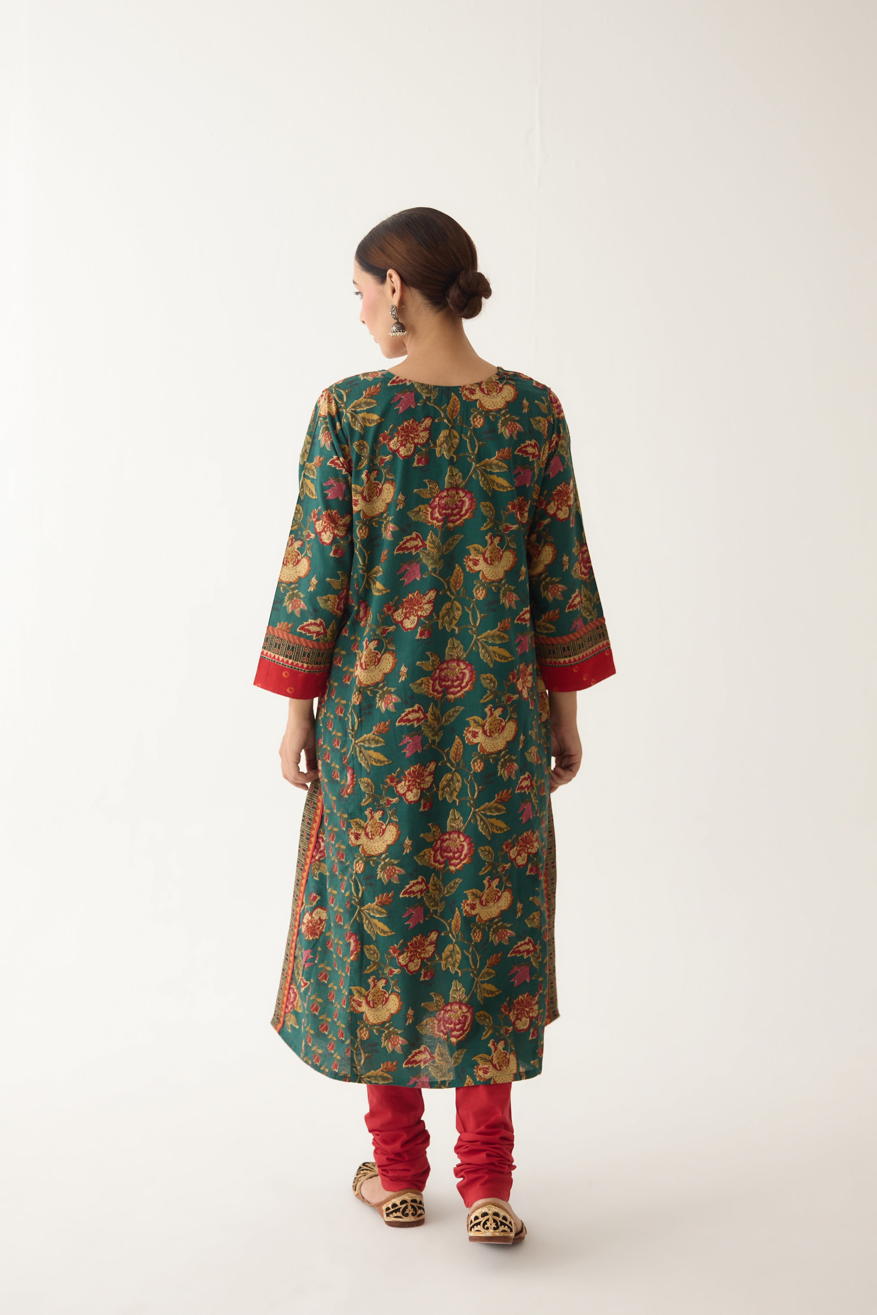 Adya Kurta Green/ Red (Set of 3) (9996981600555)