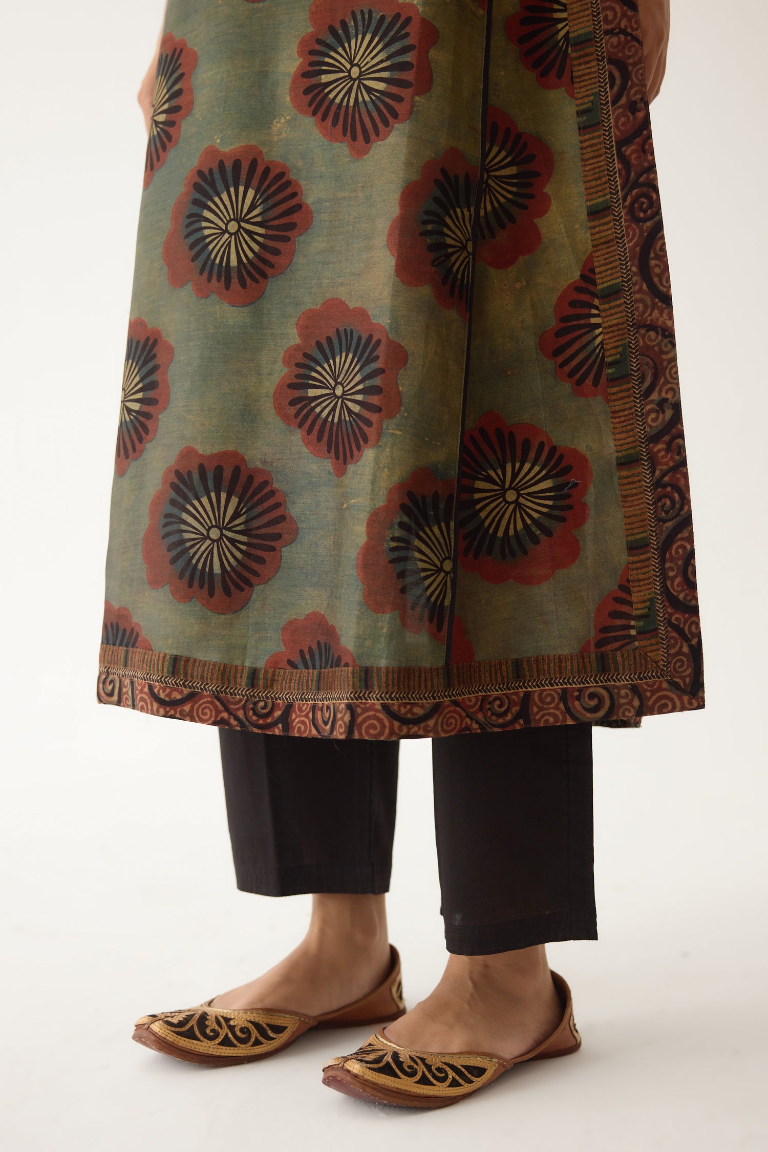 Miran Kurta Green/ Rust (Set of 2) (9997120635179)