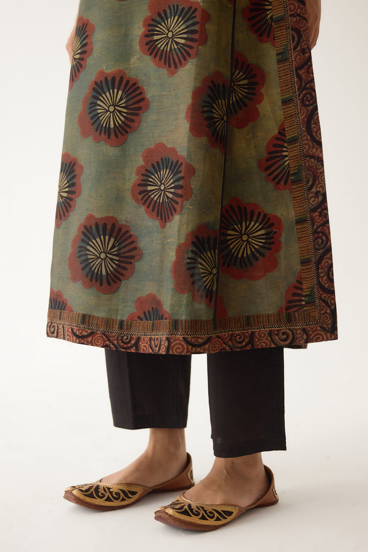 Miran Kurta Green/ Rust (Set of 2) (9997120635179)