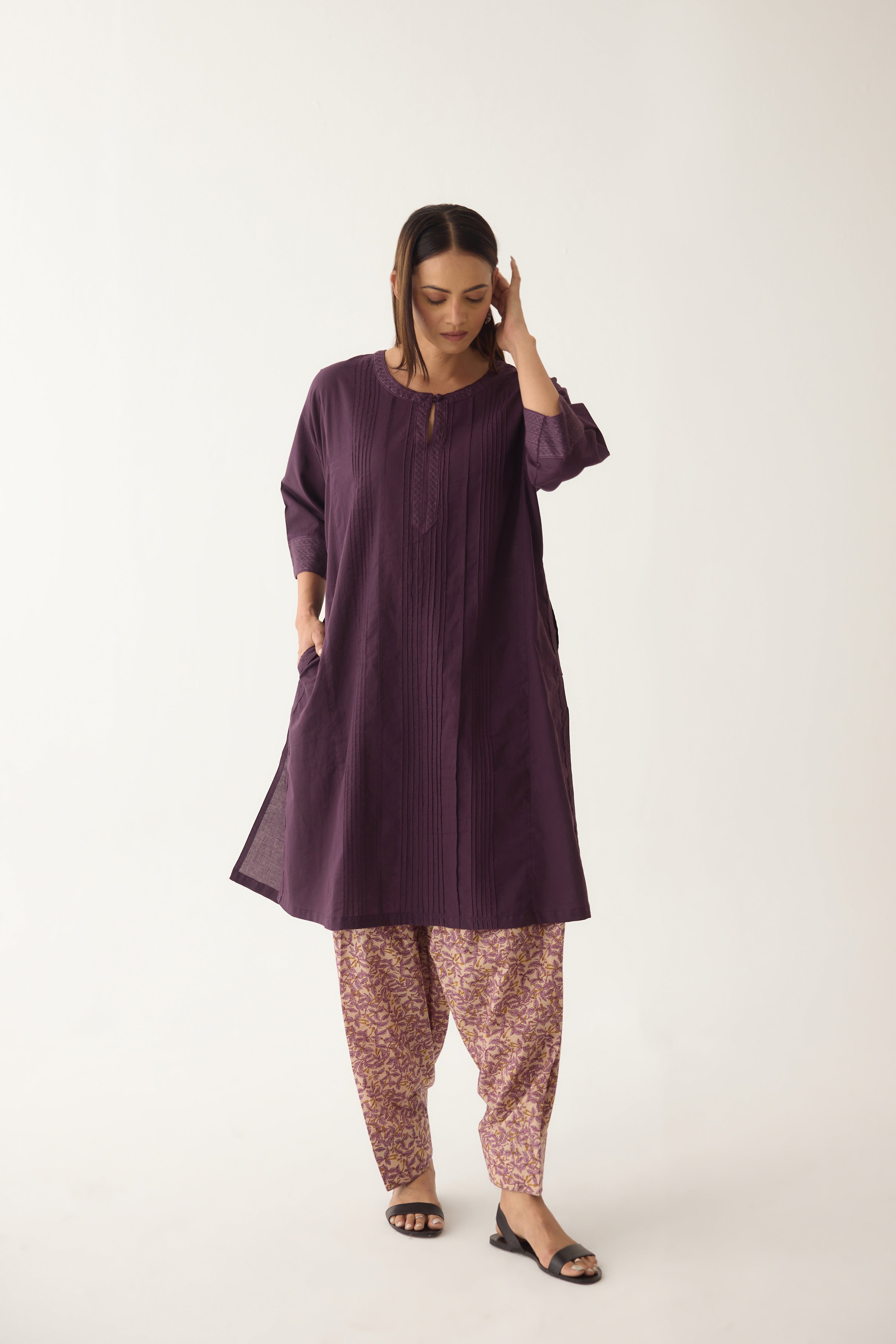 Lavanya Kurta Purple (10003085328683)