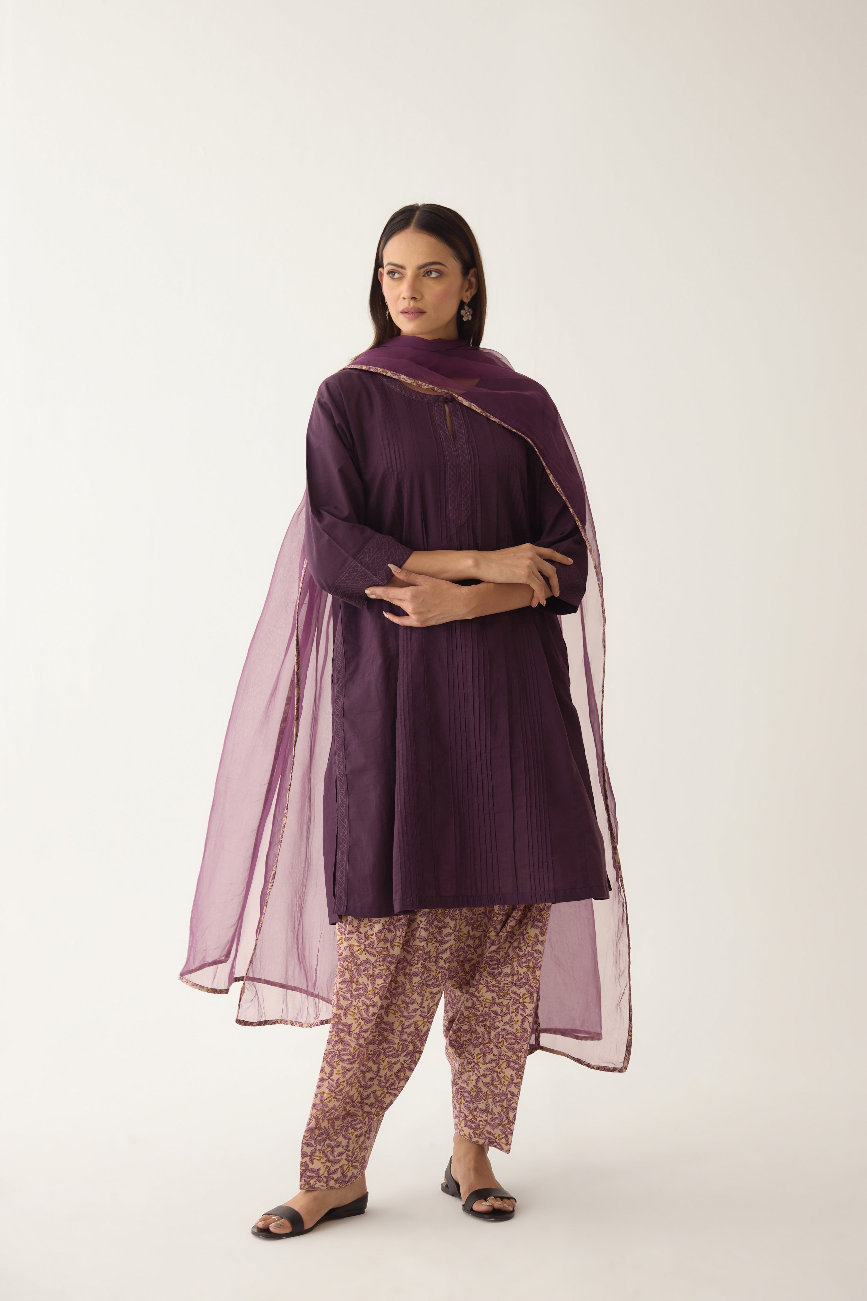 Lavanya Kurta Purple (10003085328683)
