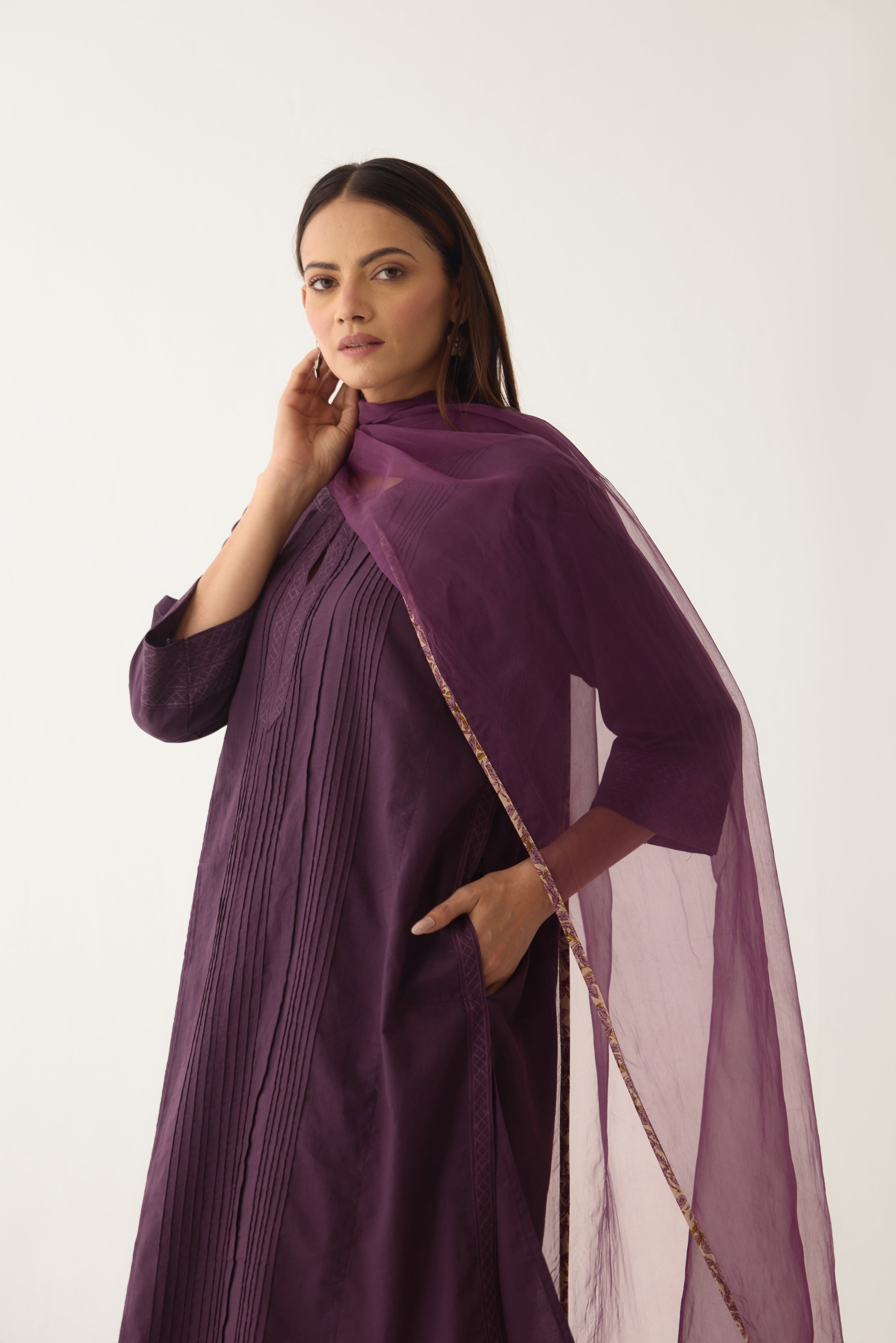 Lavanya Dupatta Purple (10003113607467)