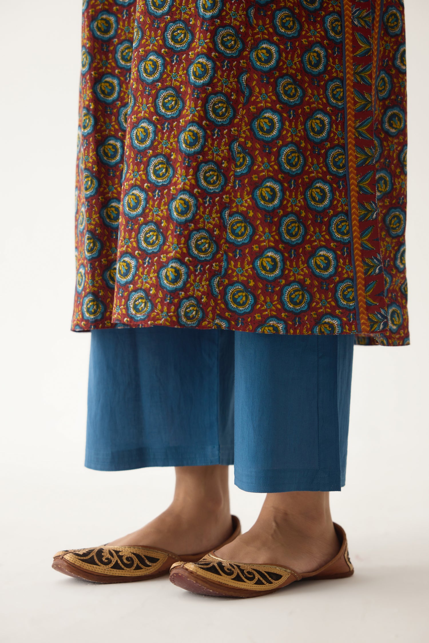 Rozana Kurta Maroon/ Blue (Set of 3) (9996260409643)