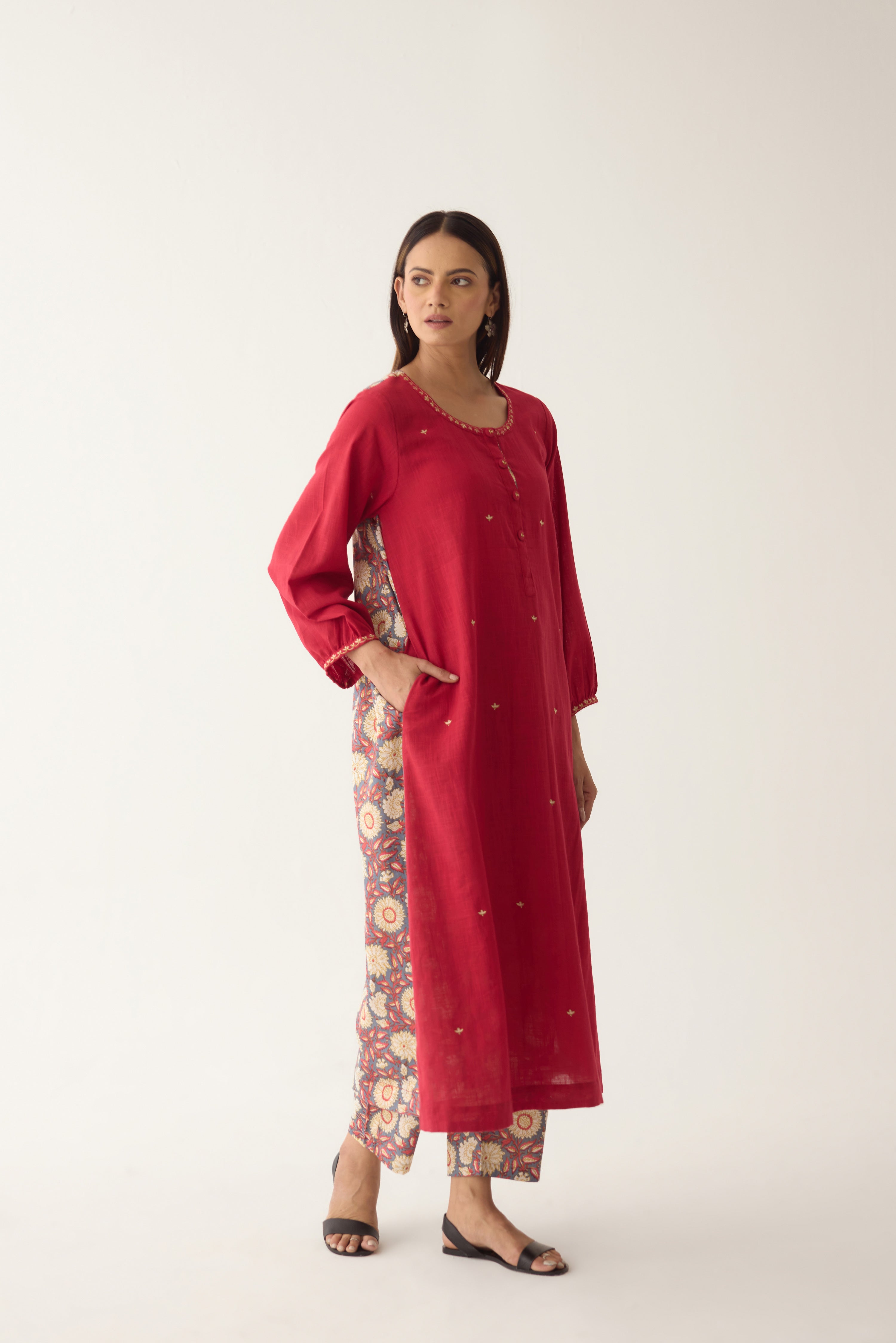 Anaya Kurta Pink (10003129860395)