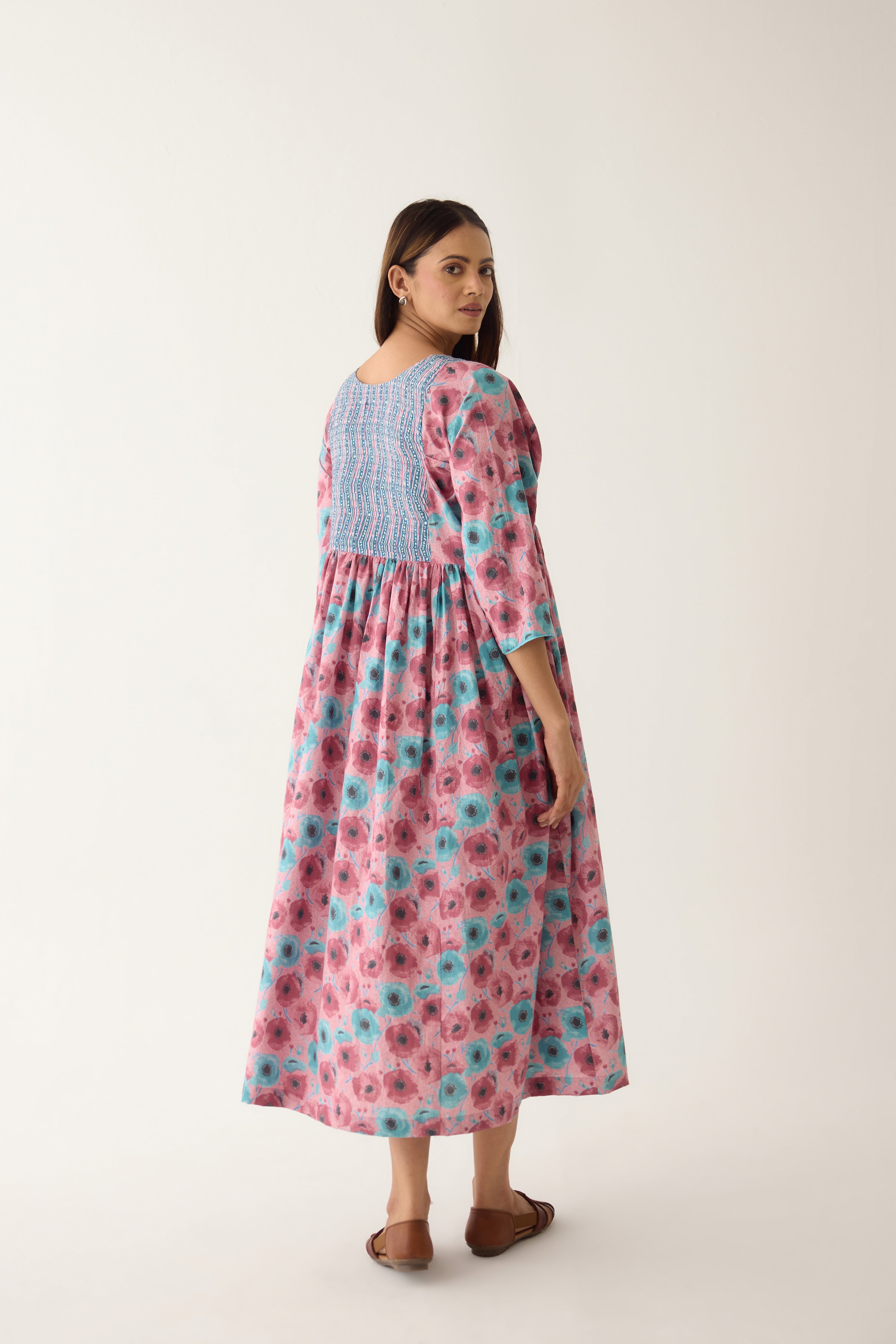 Samara Dress Pink Blue (10003785449771)