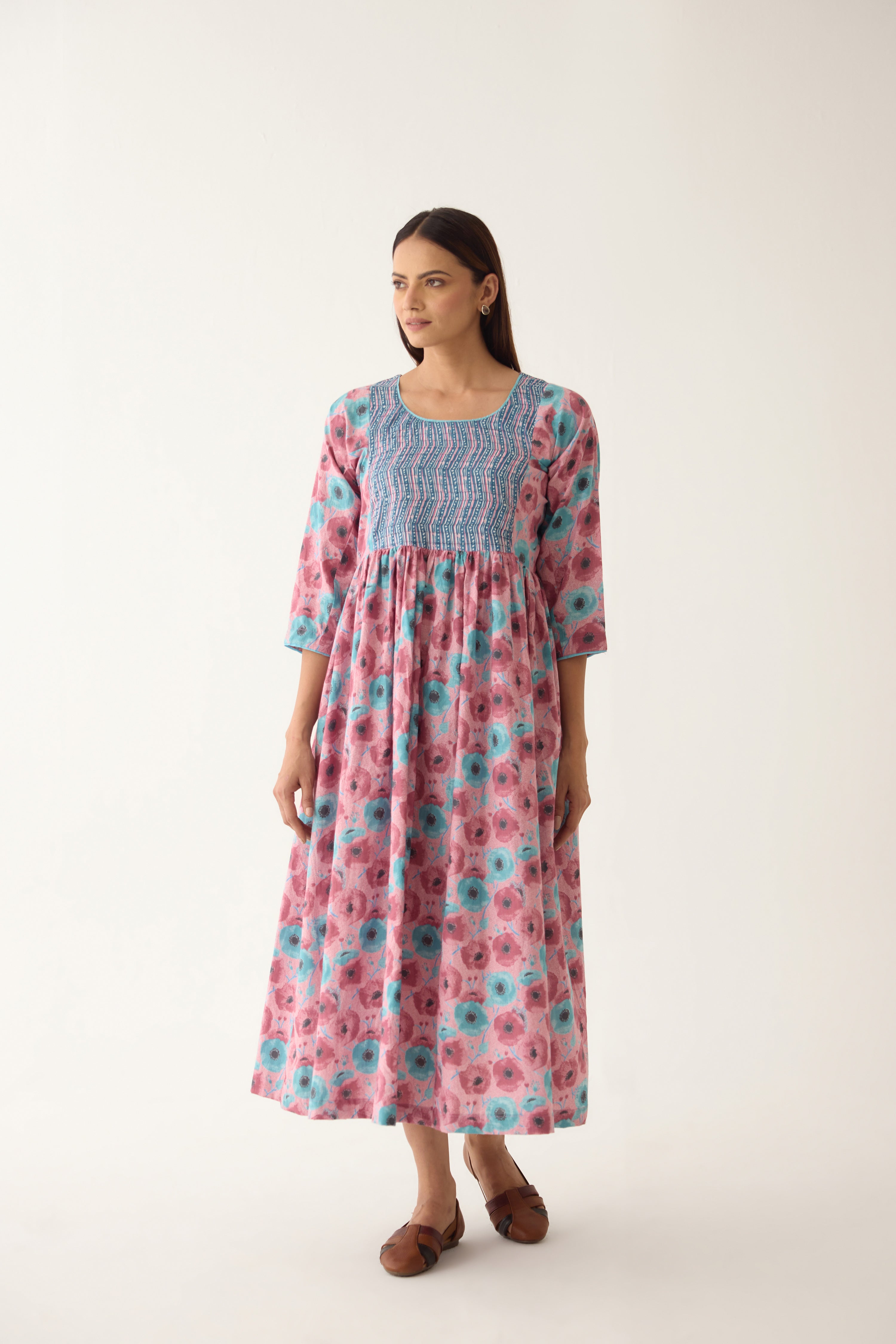 Samara Dress Pink Blue (10003785449771)