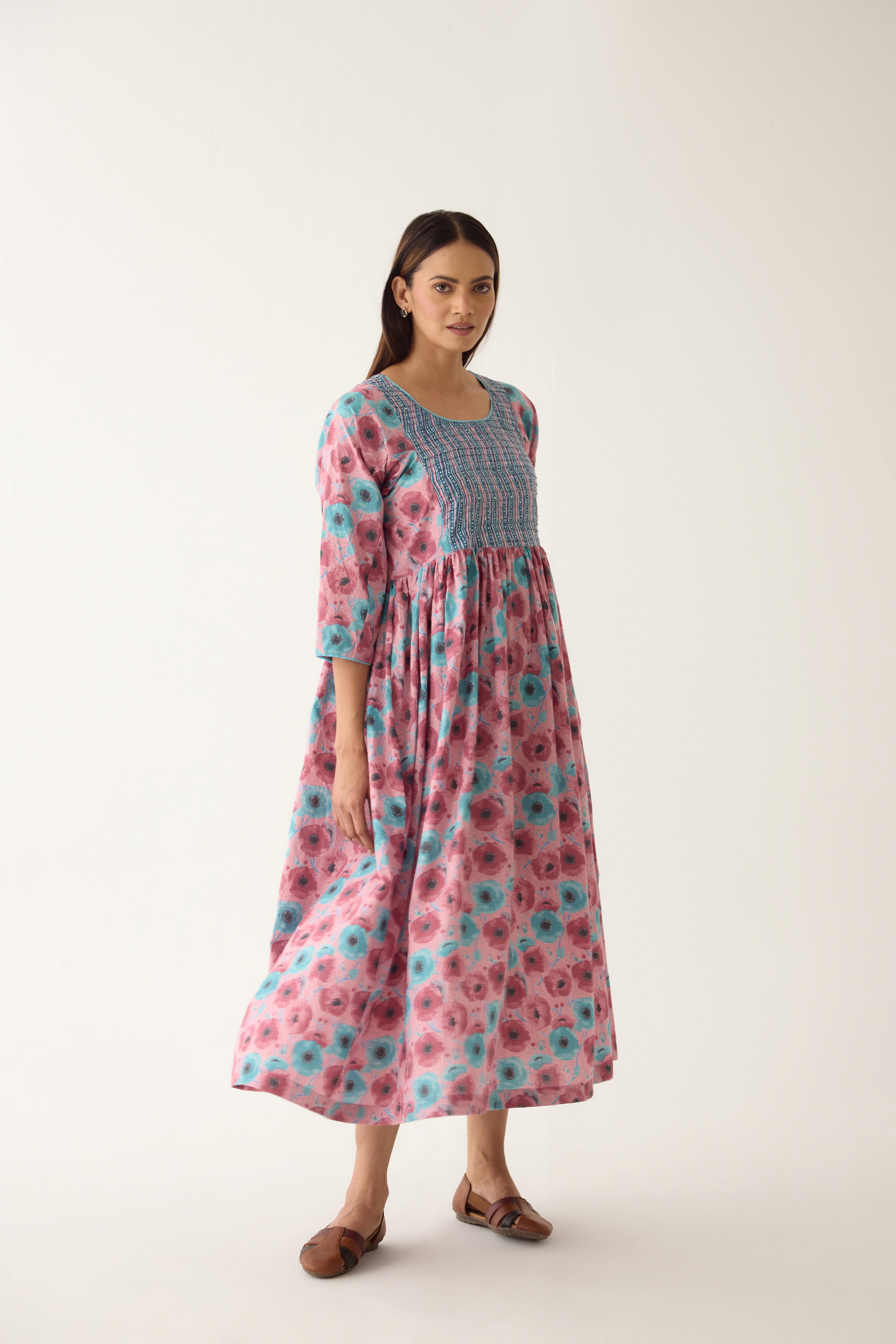 Samara Dress Pink Blue (10003785449771)