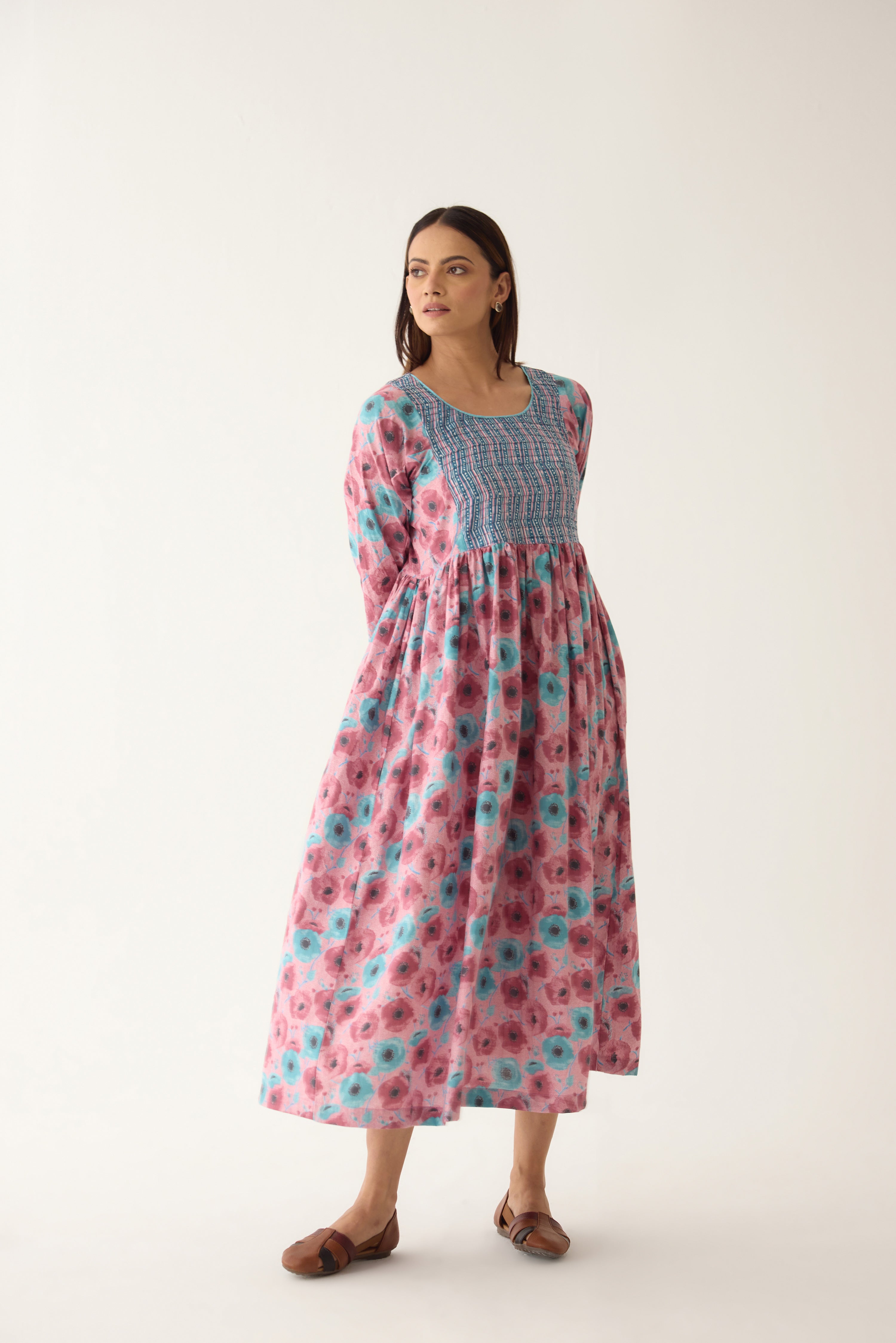 Samara Dress Pink Blue (10003785449771)