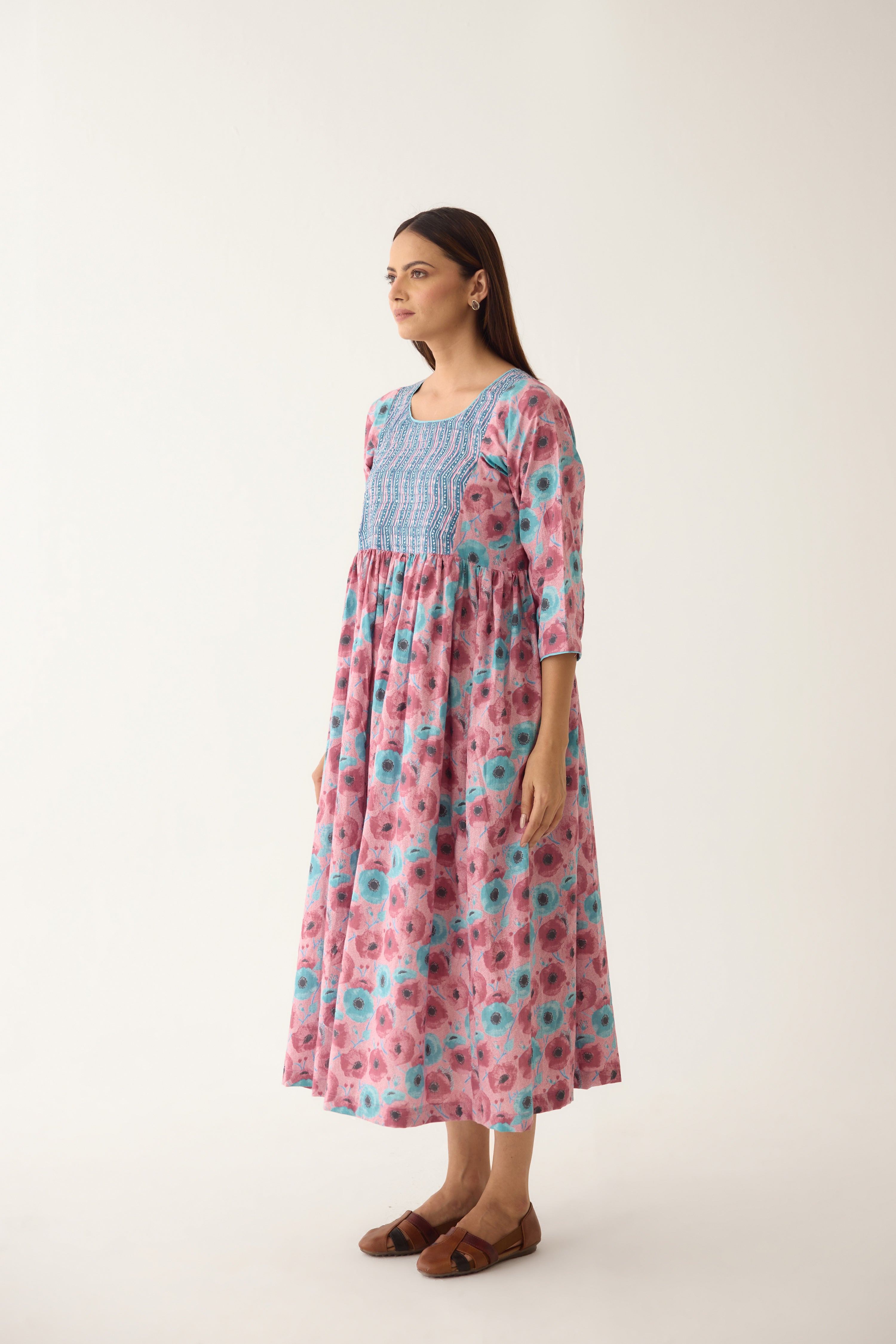 Samara Dress Pink Blue (10003785449771)