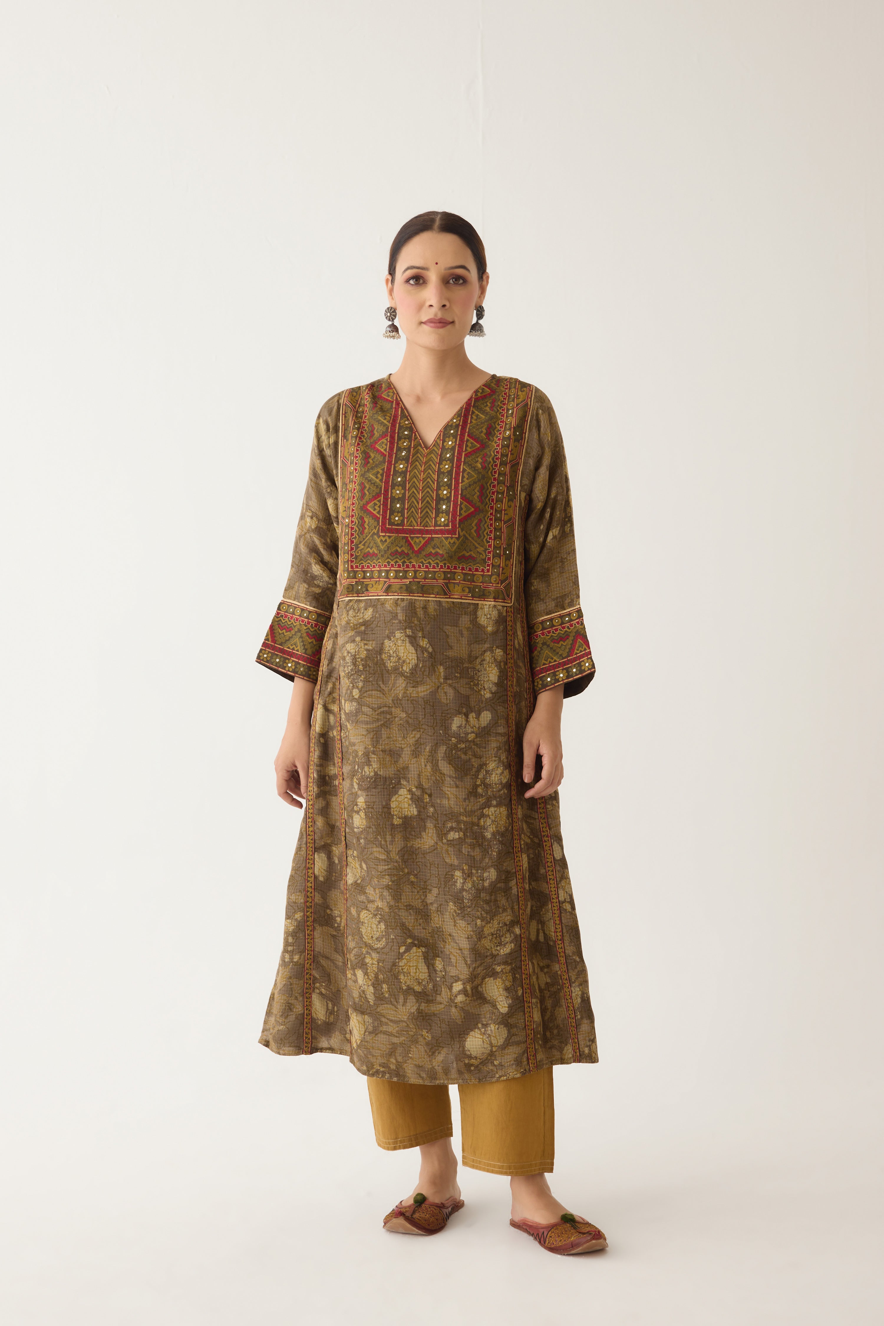 Tulsi Kurta Brown Beige (Set of 3) (9997140459819)