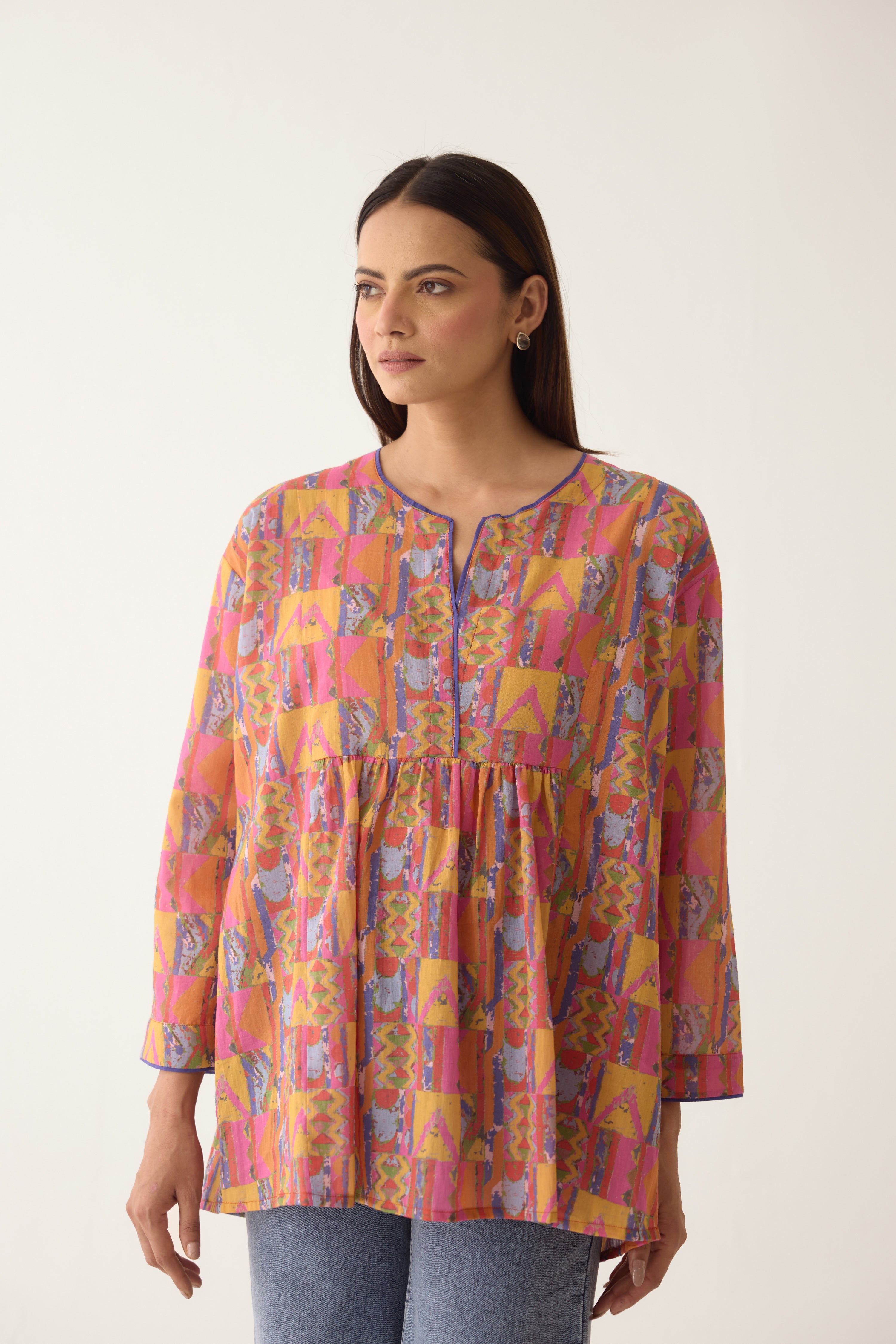 Sofia Top Pink Orange (10003776897323)