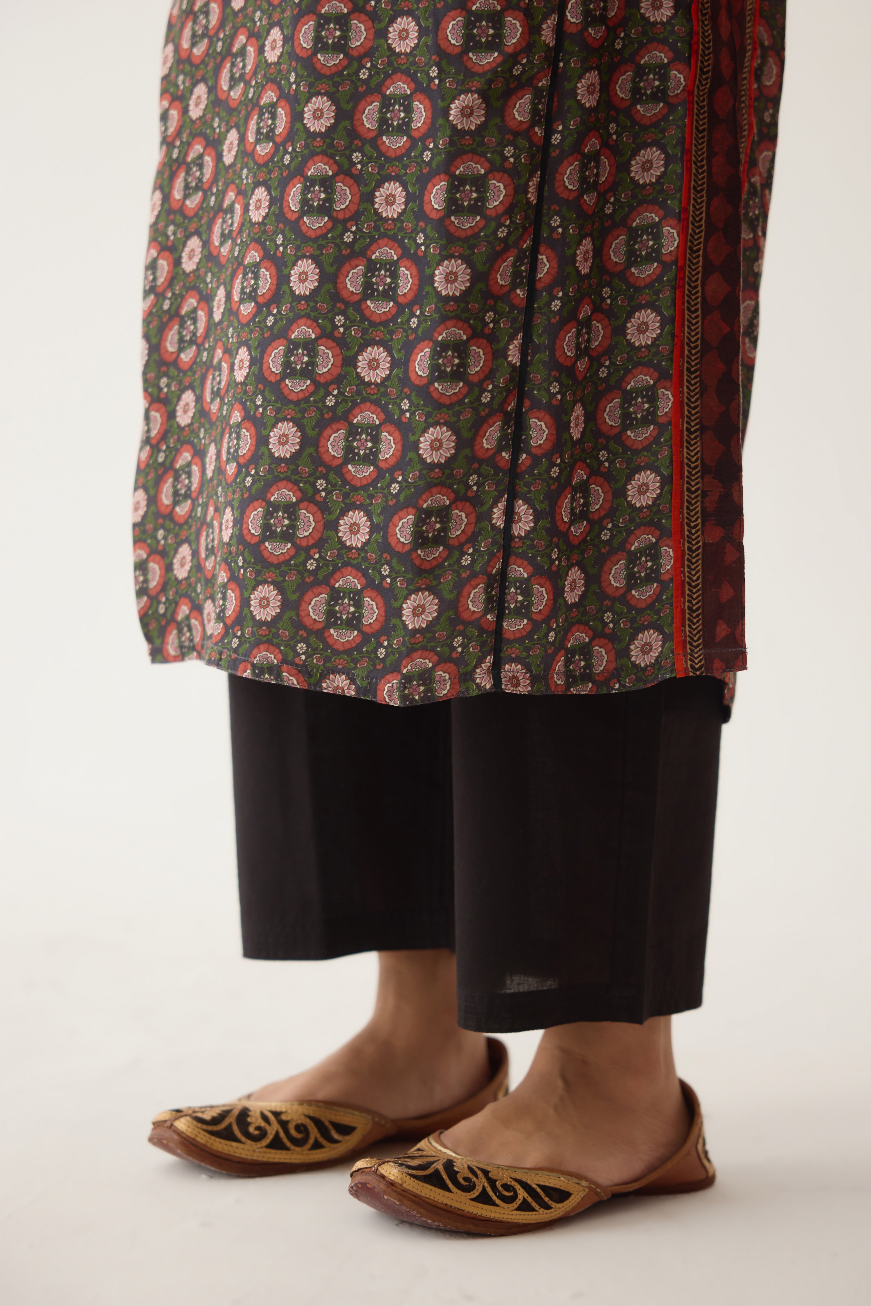 Rozana Kurta Black/ Bottle Green (Set of 2) (9996412420395)