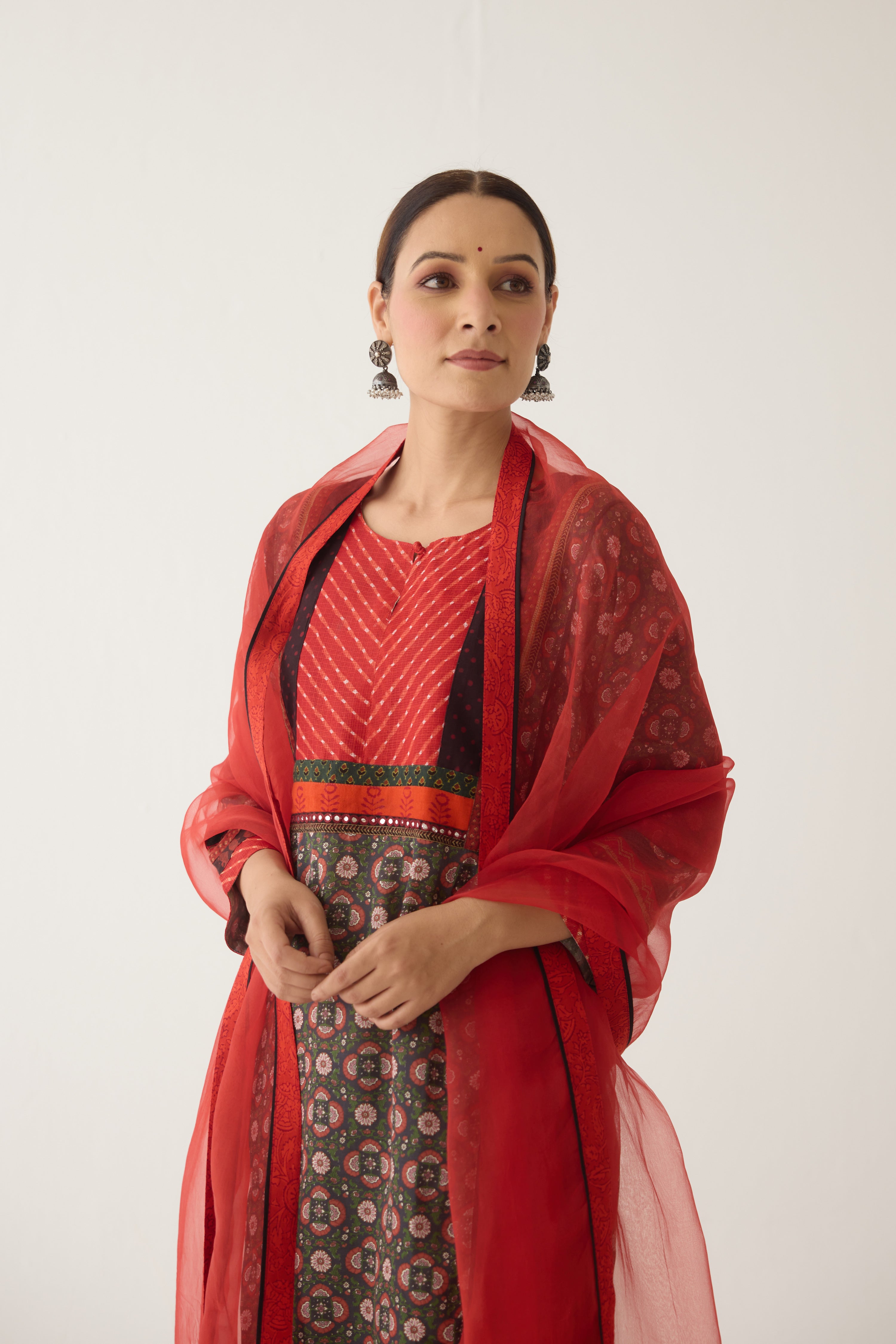 Rozana Kurta Black/ Bottle Green (Set of 2) (9996412420395)