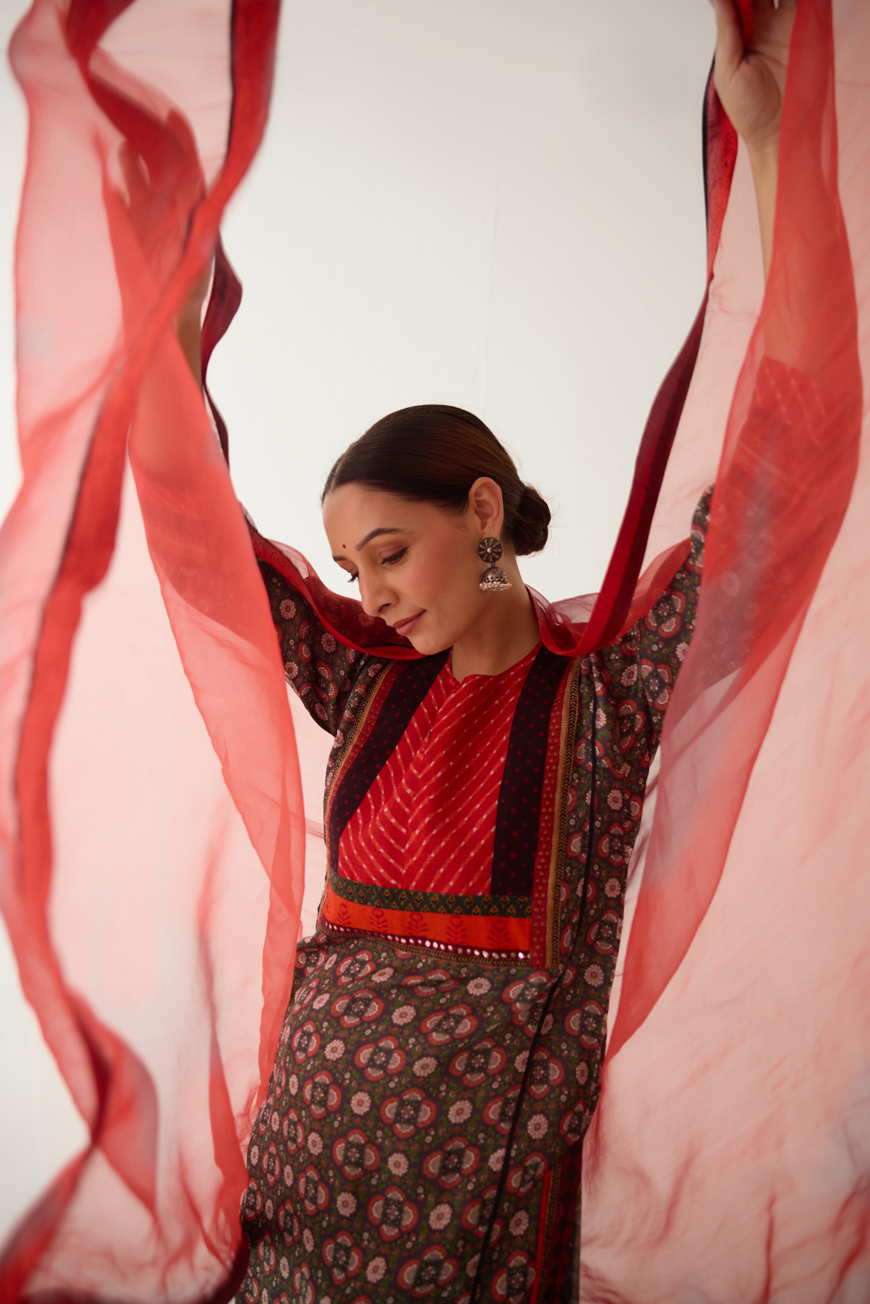 Rozana Kurta Black/ Bottle Green (Set of 2) (9996412420395)