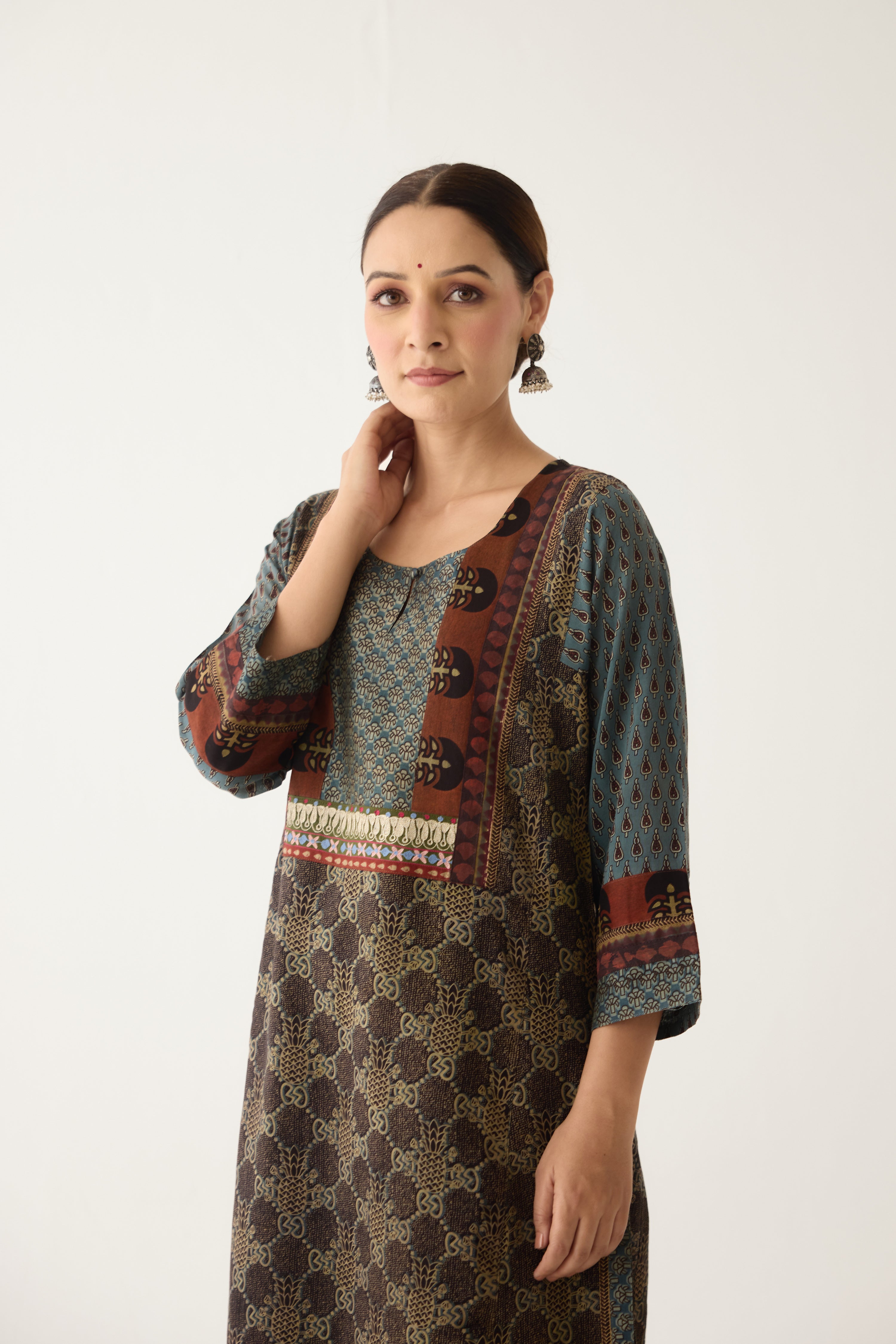 Rozana Kurta Black/ Blue (Set of 2) (9996978127147)