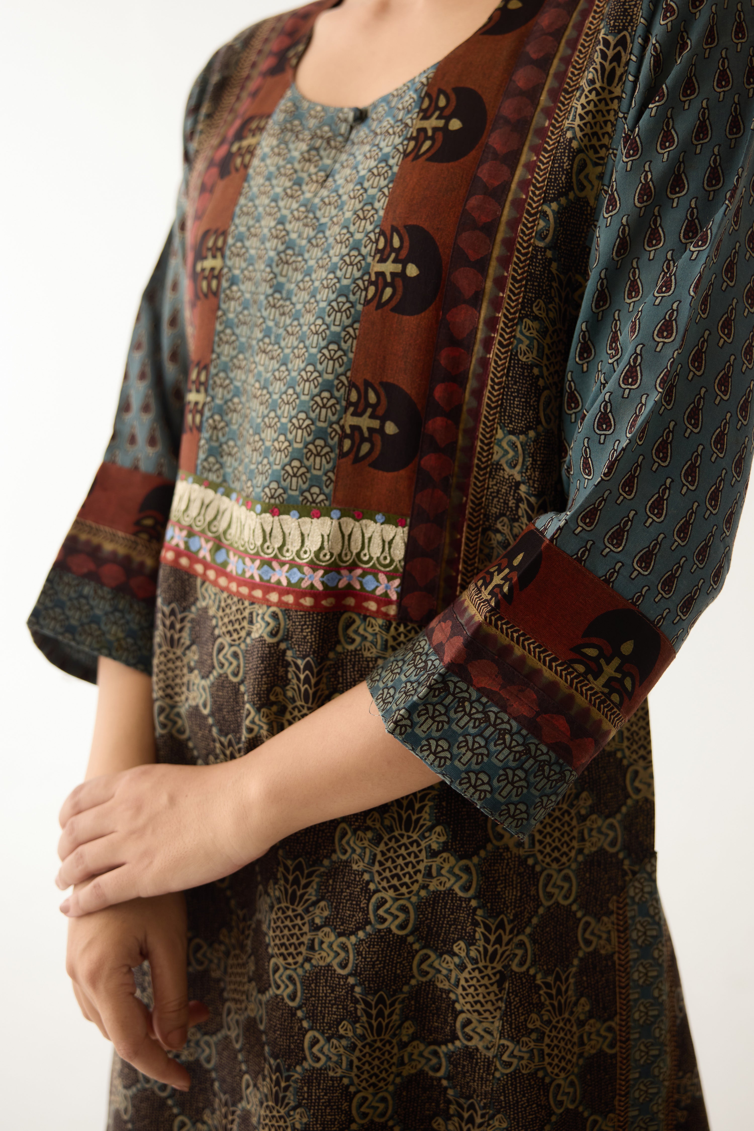 Rozana Kurta Black/ Blue (Set of 2) (9996978127147)