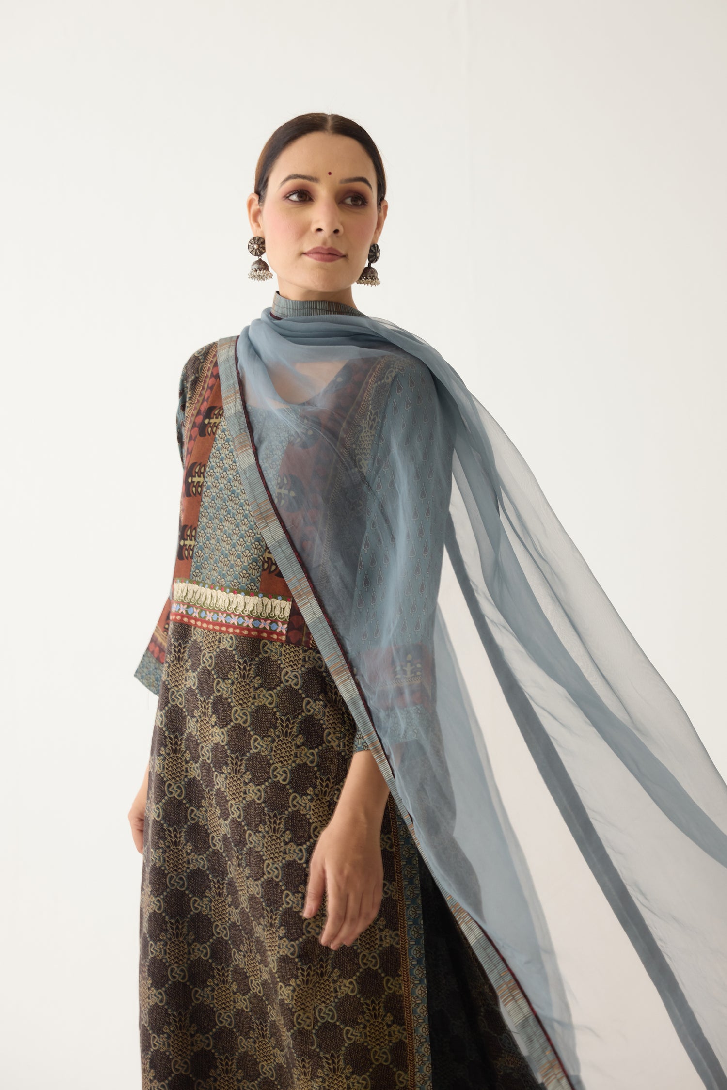 Rozana Kurta Black/ Blue (Set of 2) (9996978127147)