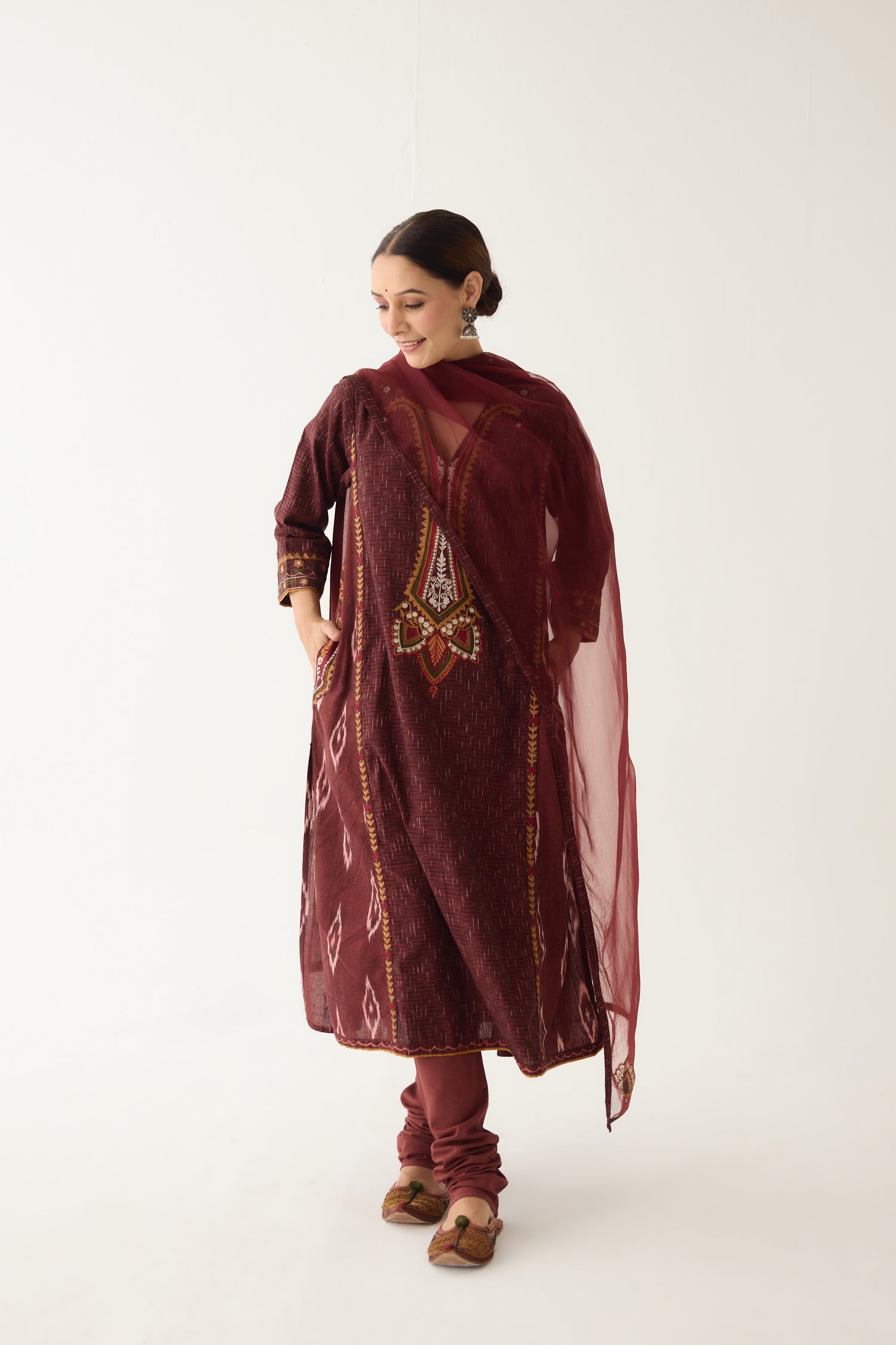 Siya Kurta Maroon (Set of 2) (9997431144747)