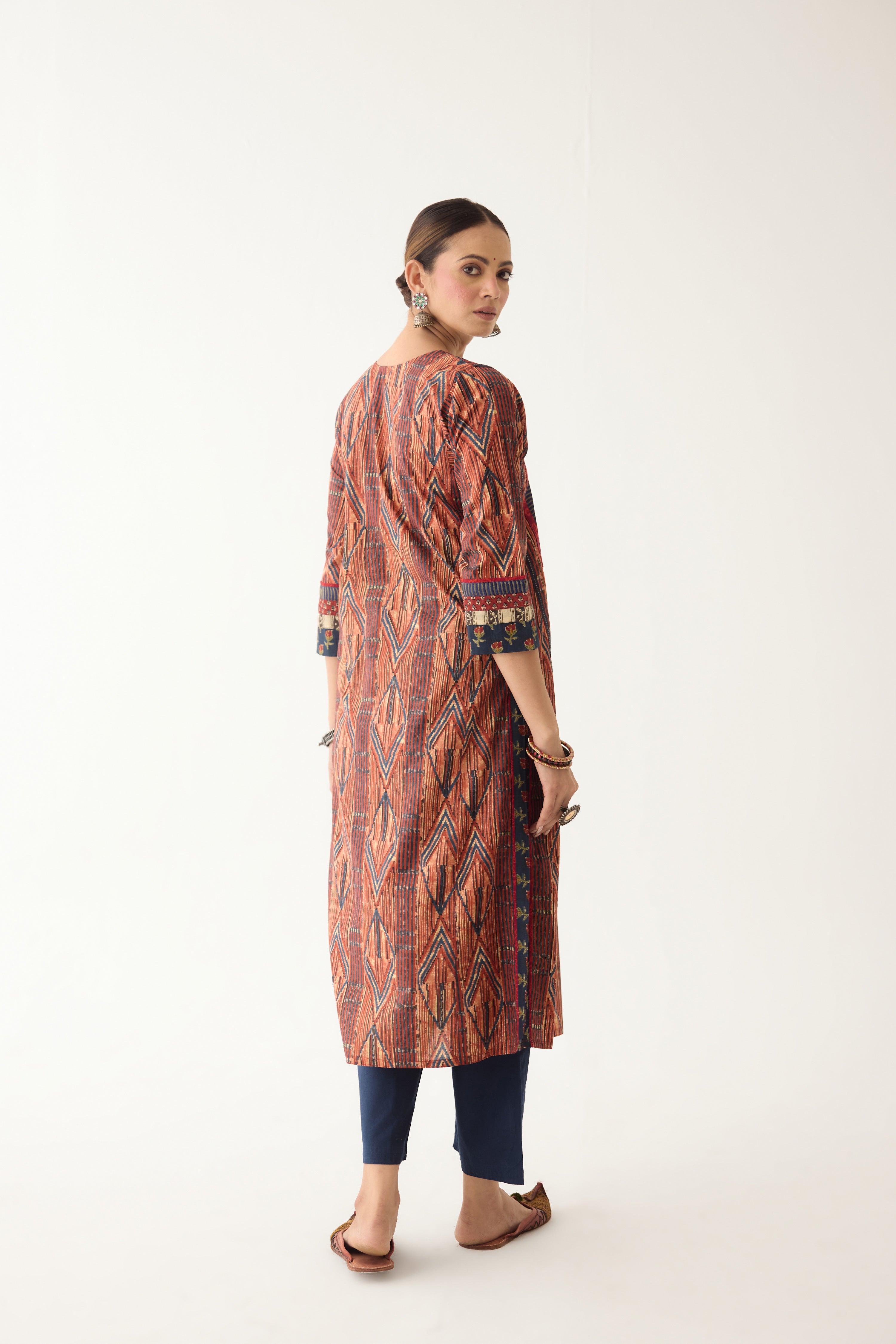 Rozana Kurta Red/ Blue (Set of 3) (9996884640043)