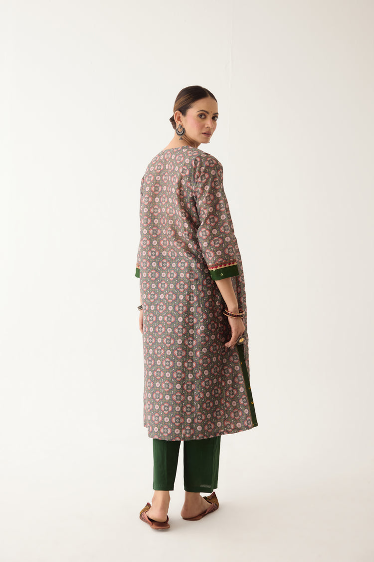 Adya Kurta Grey/ Green (Set of 3) (9996706873643)