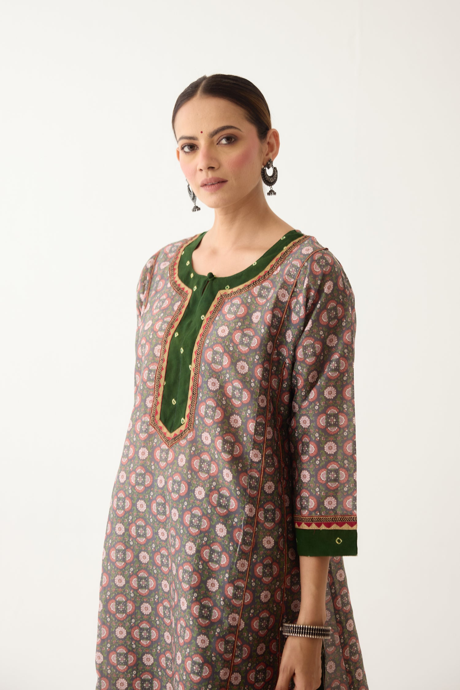 Adya Kurta Grey/ Green (Set of 3) (9996706873643)