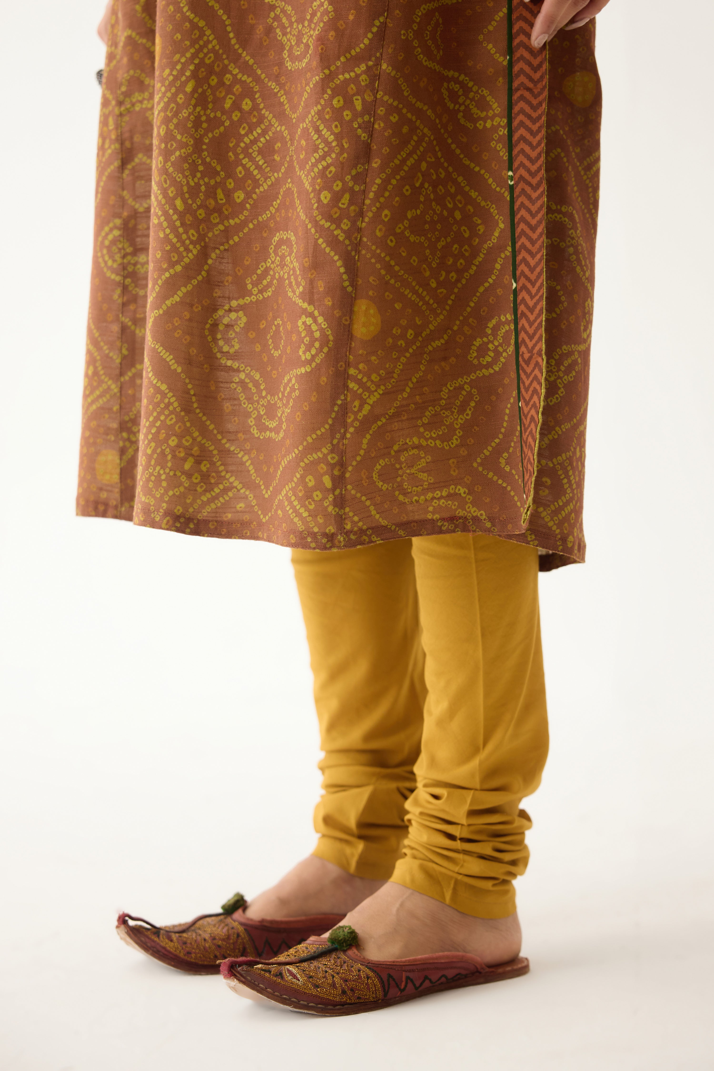 Rozana Kurta Brown/ Green (Set of 3) (9997124370731)