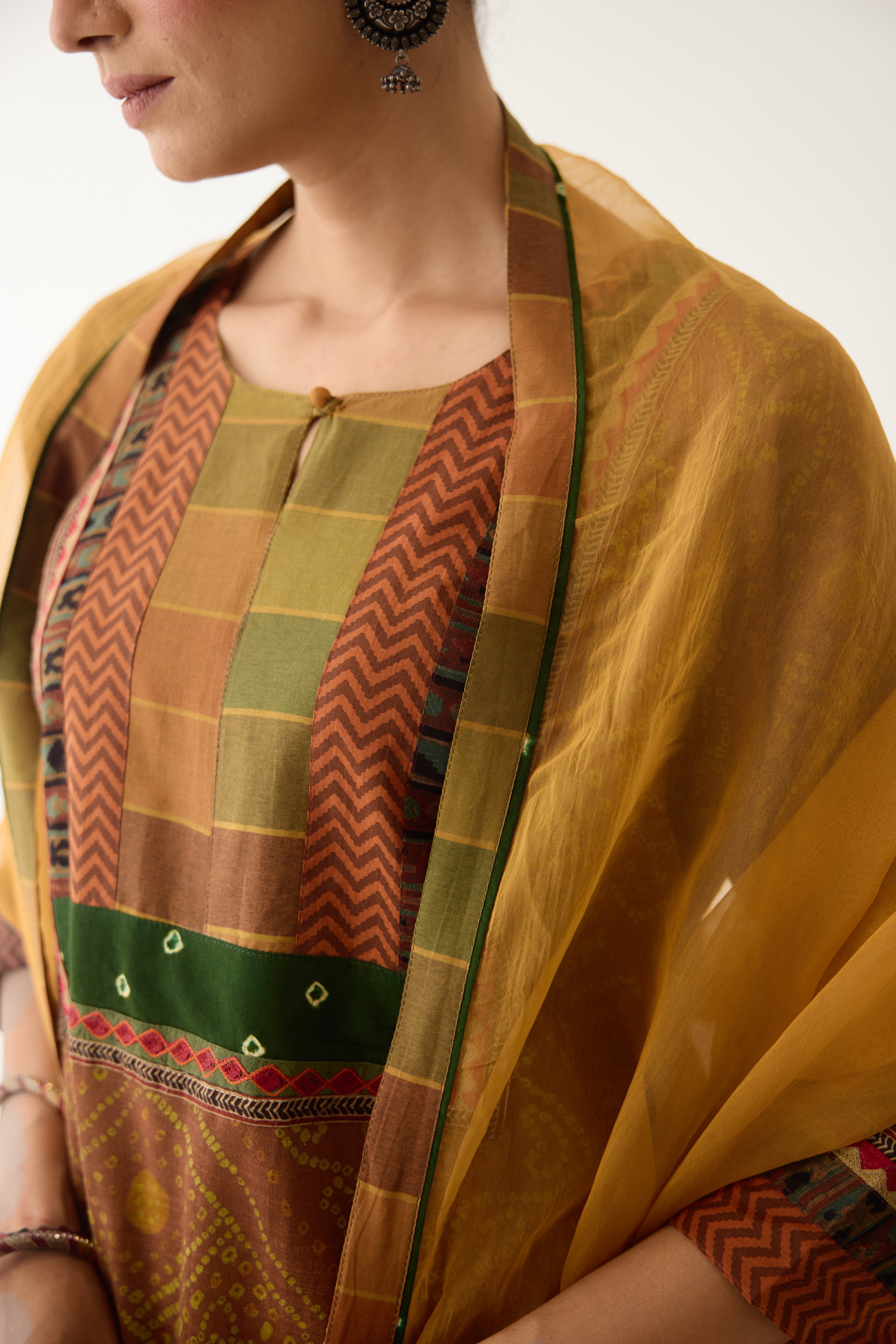 Medh Dupatta Mustard