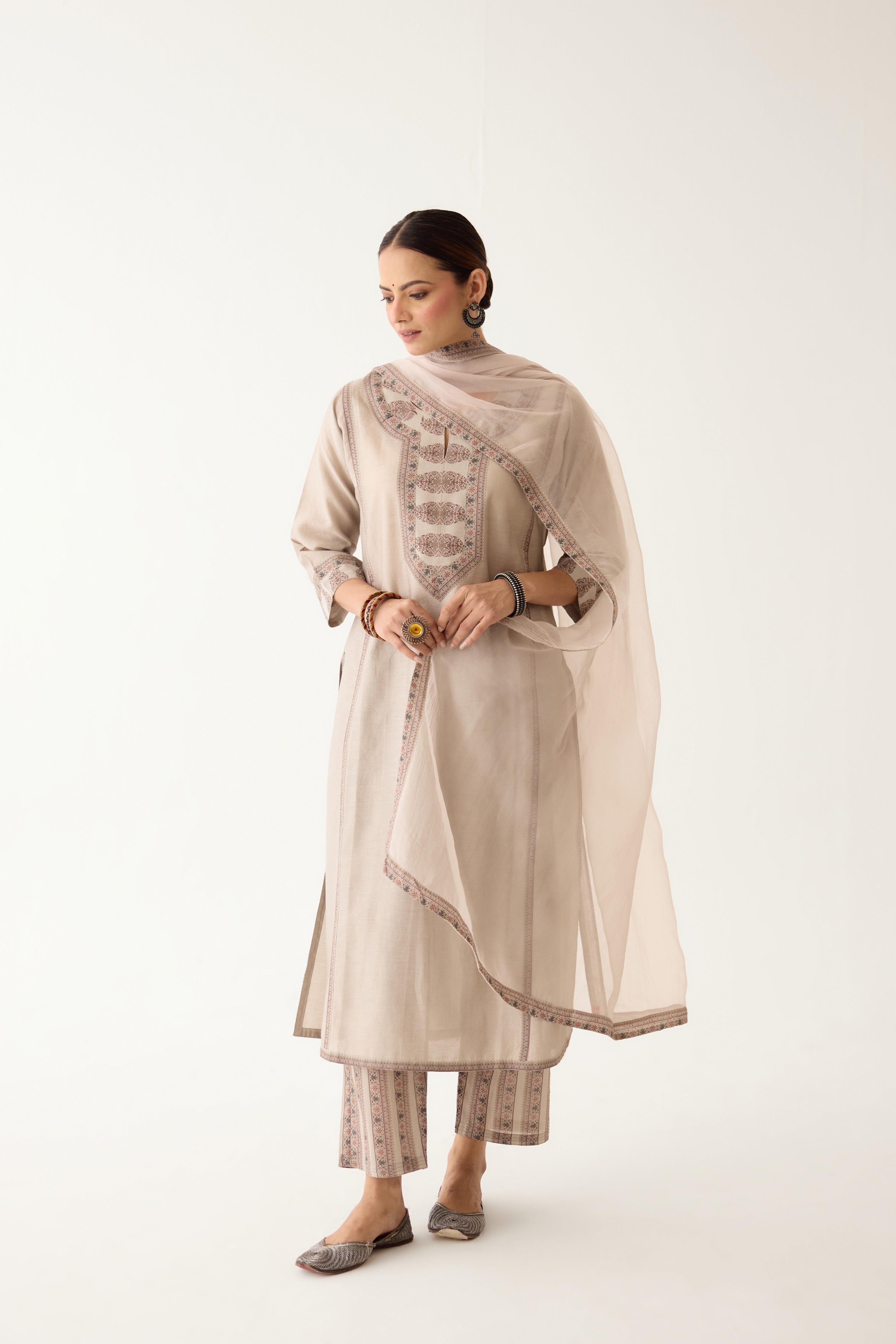 Rozana Kurta Light/ Grey (Set of 3) (9996973343019)