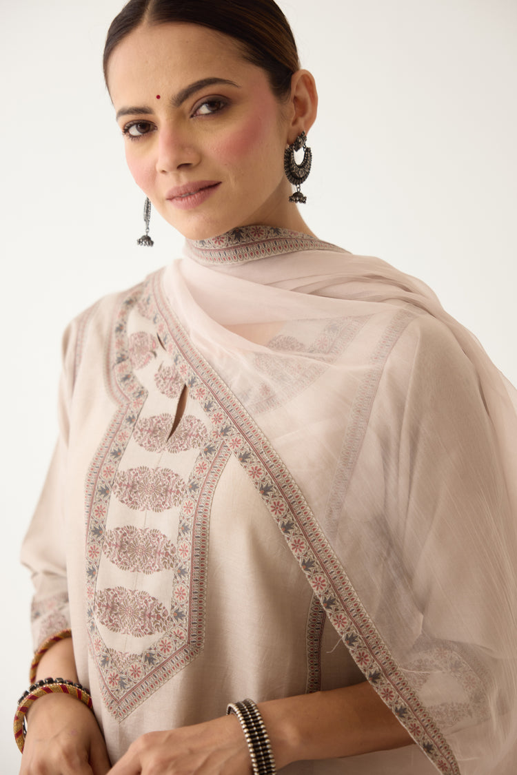 Medh Dupatta Light Grey