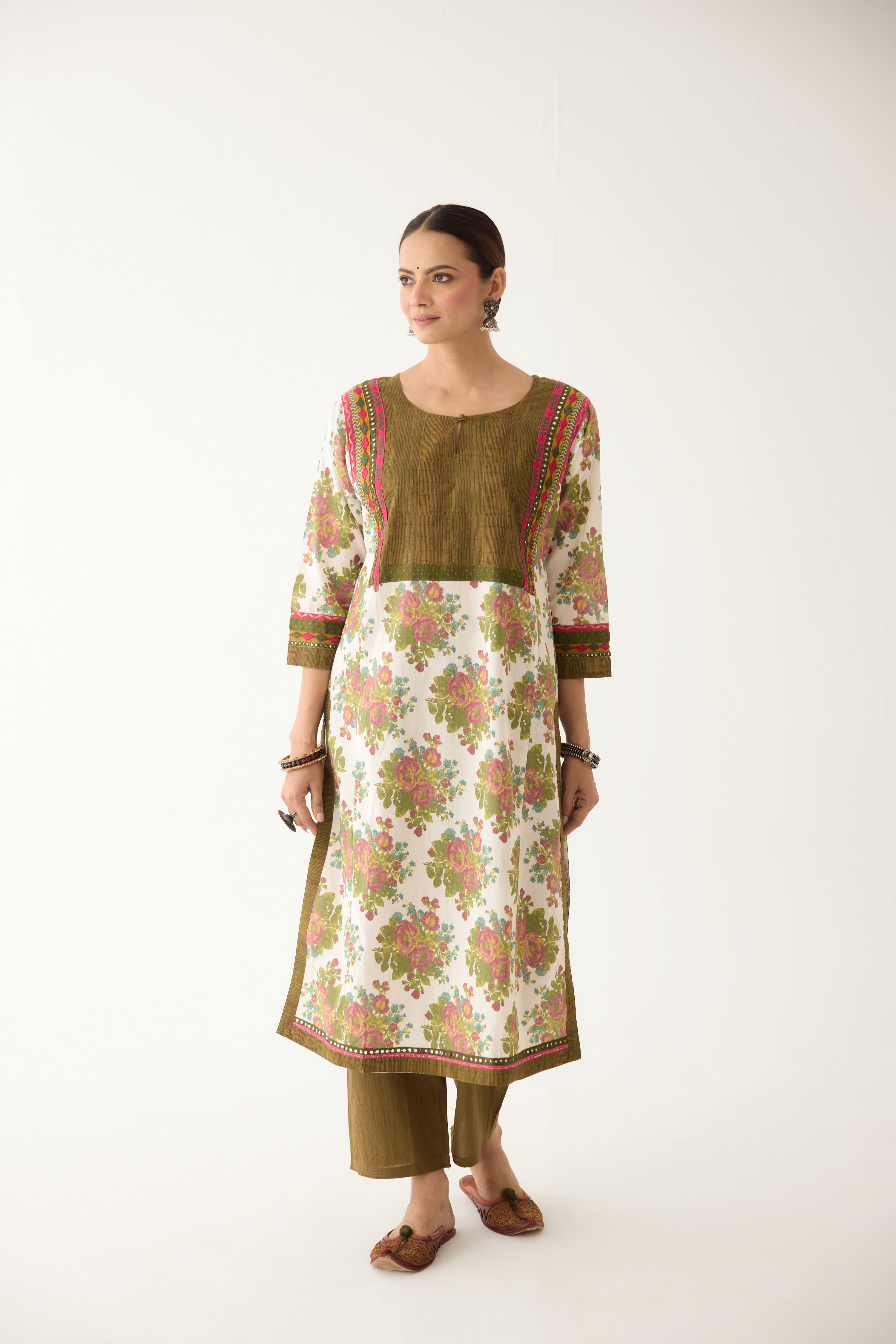 Rozana Kurta Cream/ Blush (Set of 3) (9996199264555)