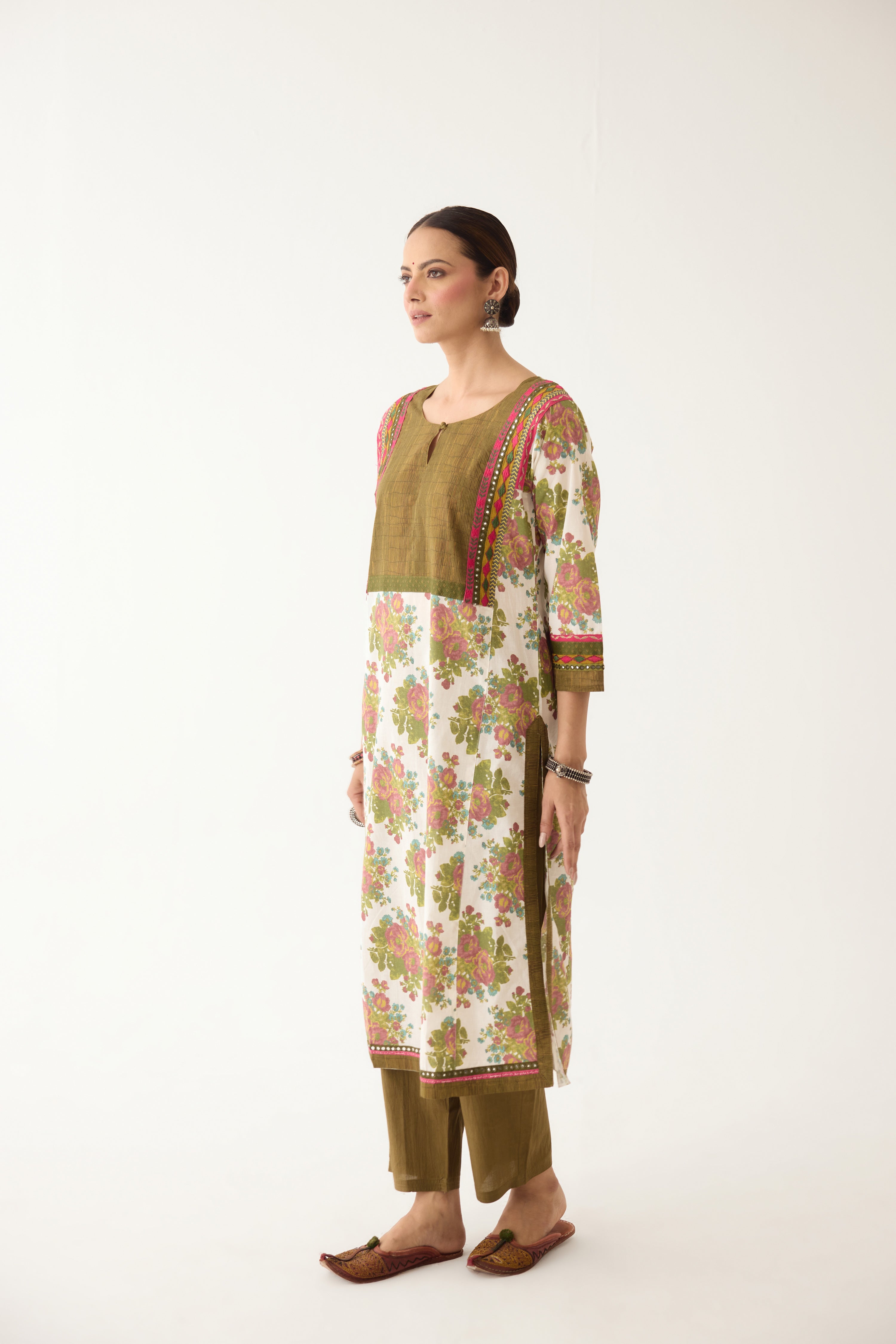 Rozana Kurta Cream/ Blush (Set of 3) (9996199264555)